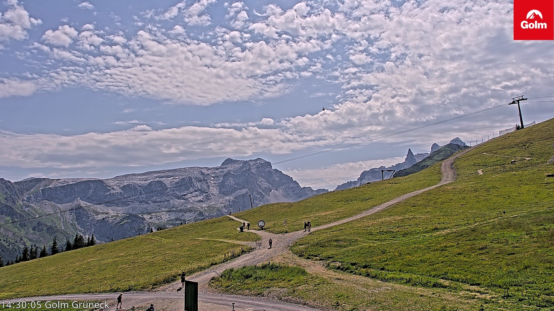 Archiv Foto Webcam Blick vom Golm auf die Tschaggunser Mittagsspitze