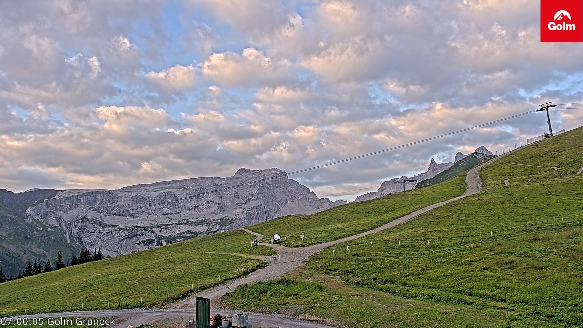 Archiv Foto Webcam Blick vom Golm auf die Tschaggunser Mittagsspitze