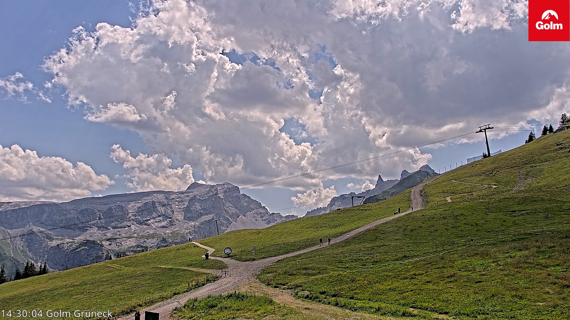 Archiv Foto Webcam Blick vom Golm auf die Tschaggunser Mittagsspitze