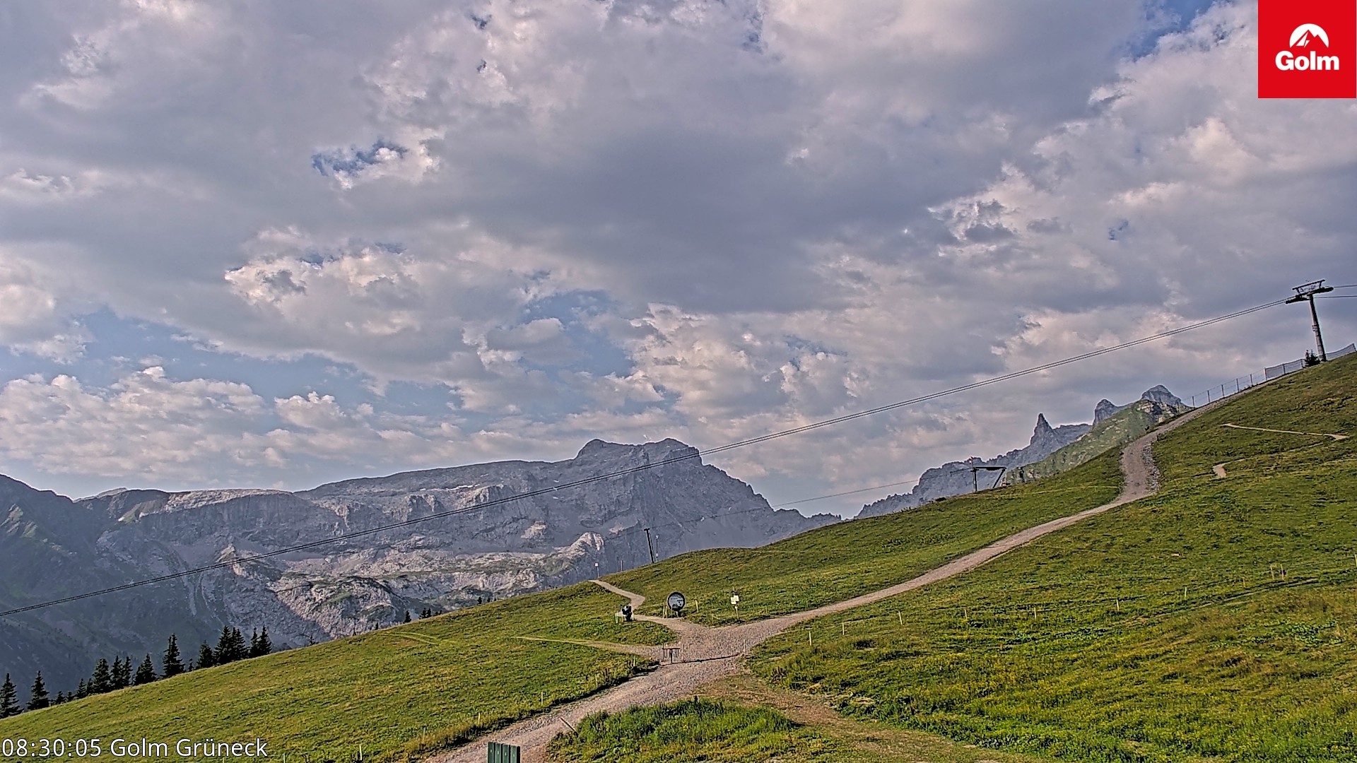 Archiv Foto Webcam Blick vom Golm auf die Tschaggunser Mittagsspitze