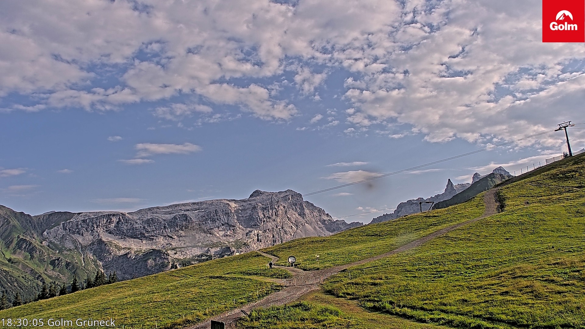 Archiv Foto Webcam Blick vom Golm auf die Tschaggunser Mittagsspitze