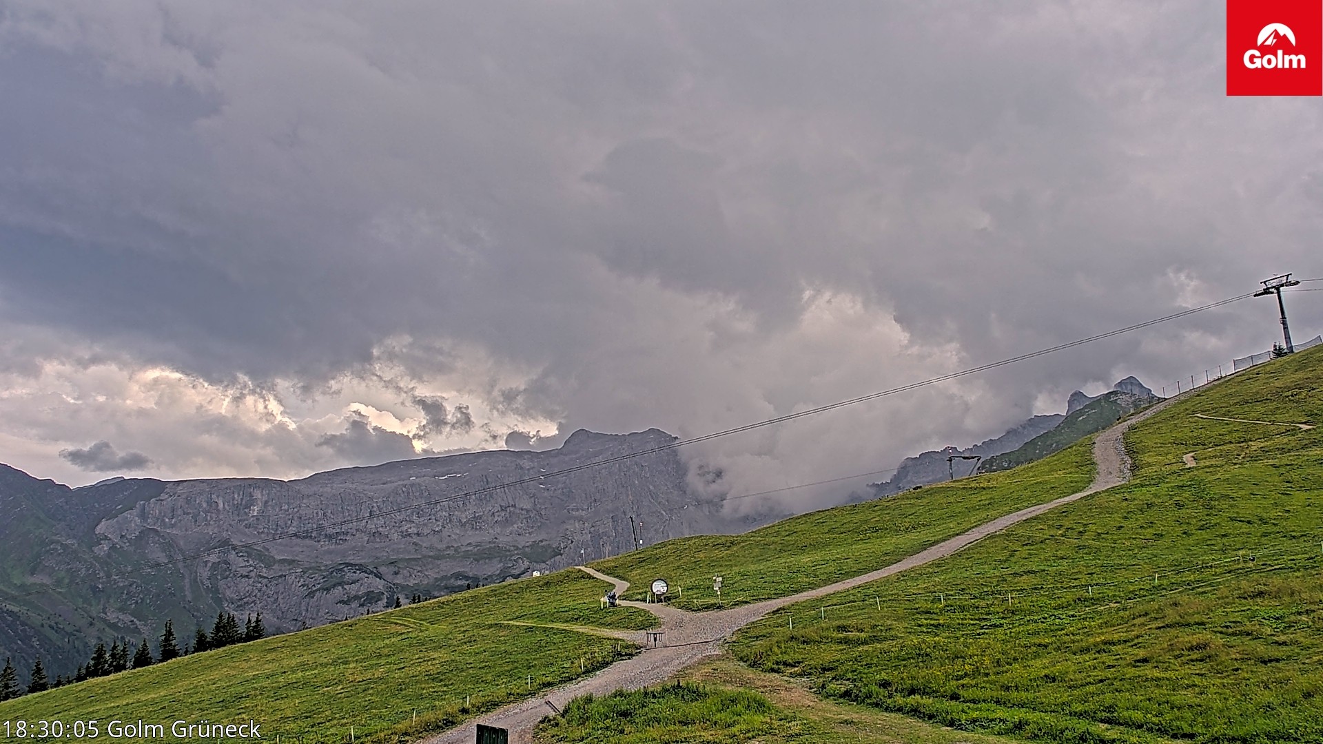 Archiv Foto Webcam Blick vom Golm auf die Tschaggunser Mittagsspitze