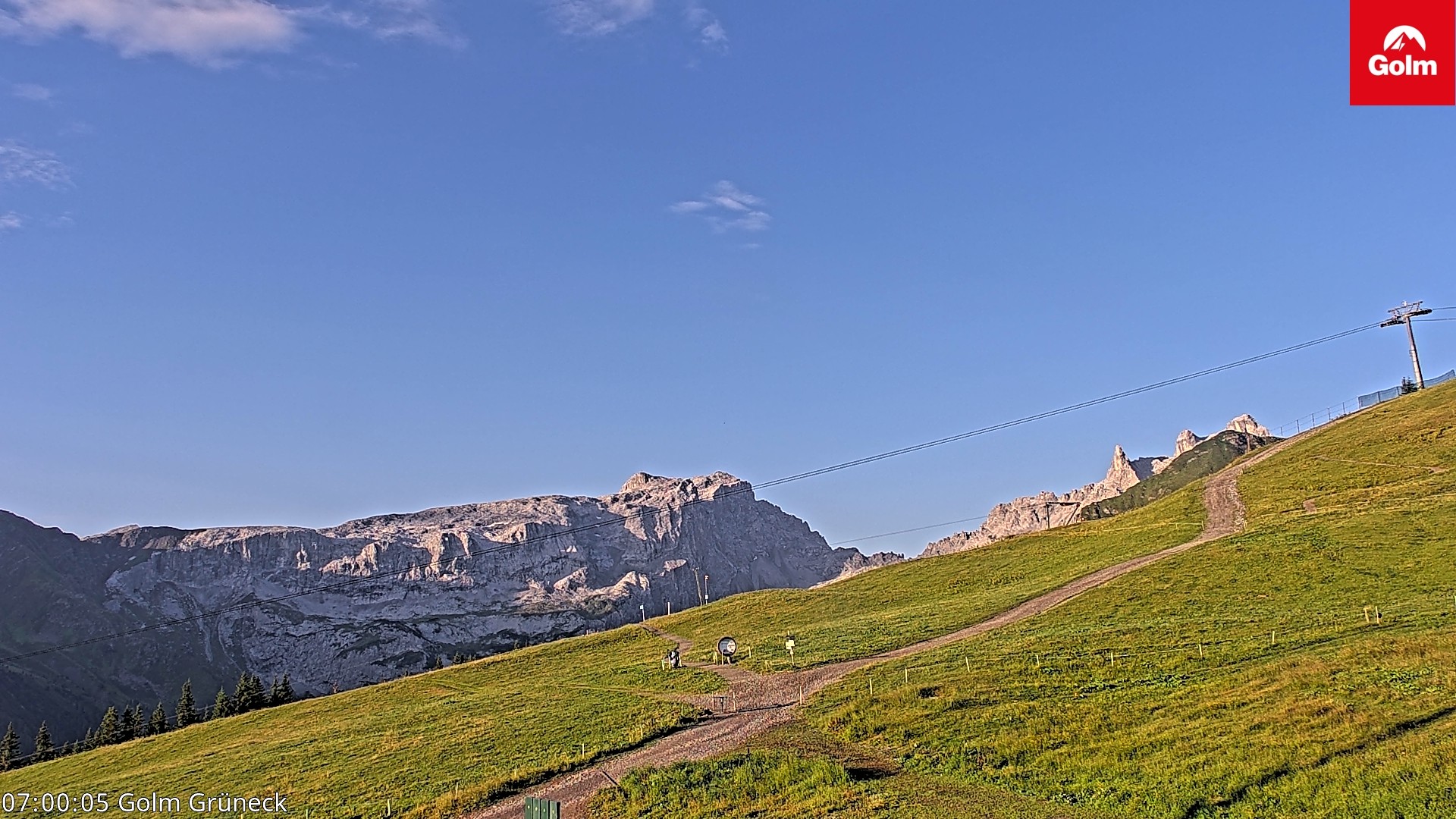 Archiv Foto Webcam Blick vom Golm auf die Tschaggunser Mittagsspitze