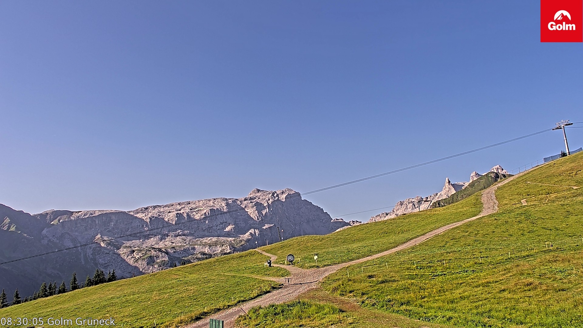 Archiv Foto Webcam Blick vom Golm auf die Tschaggunser Mittagsspitze