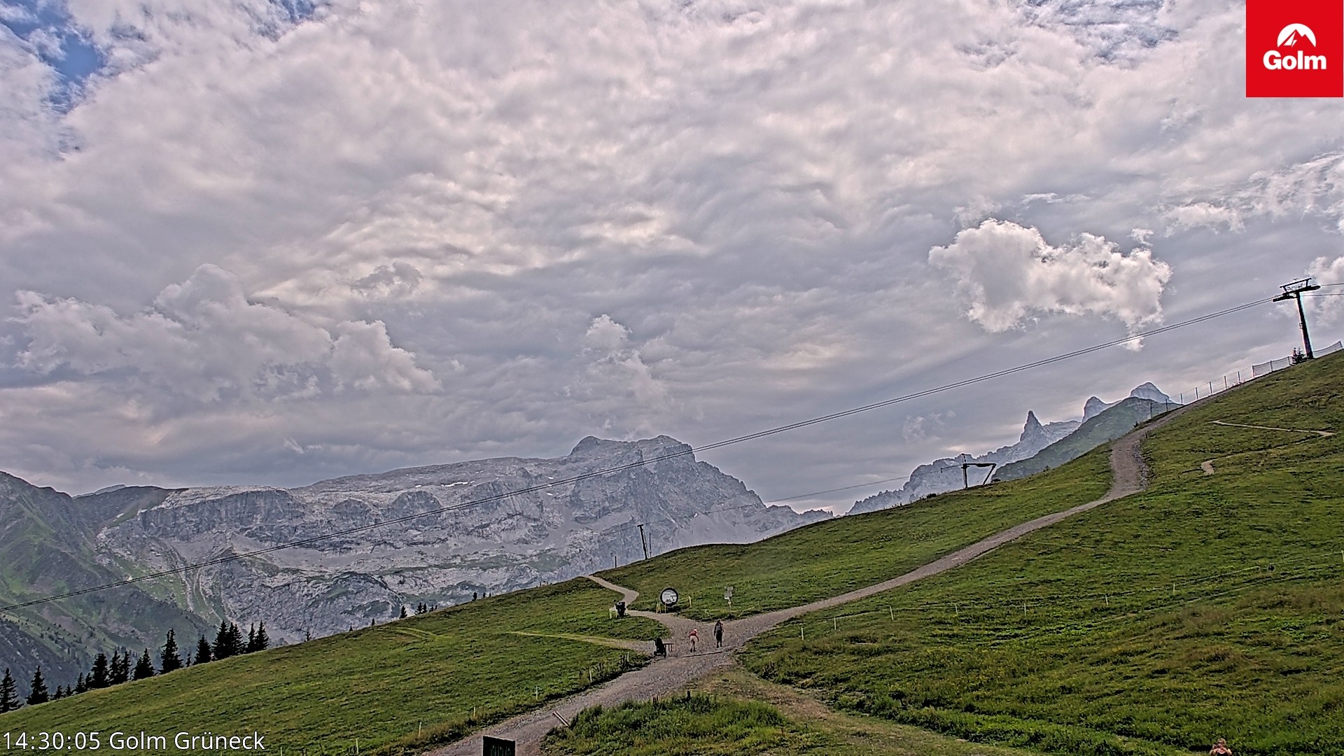Archiv Foto Webcam Blick vom Golm auf die Tschaggunser Mittagsspitze