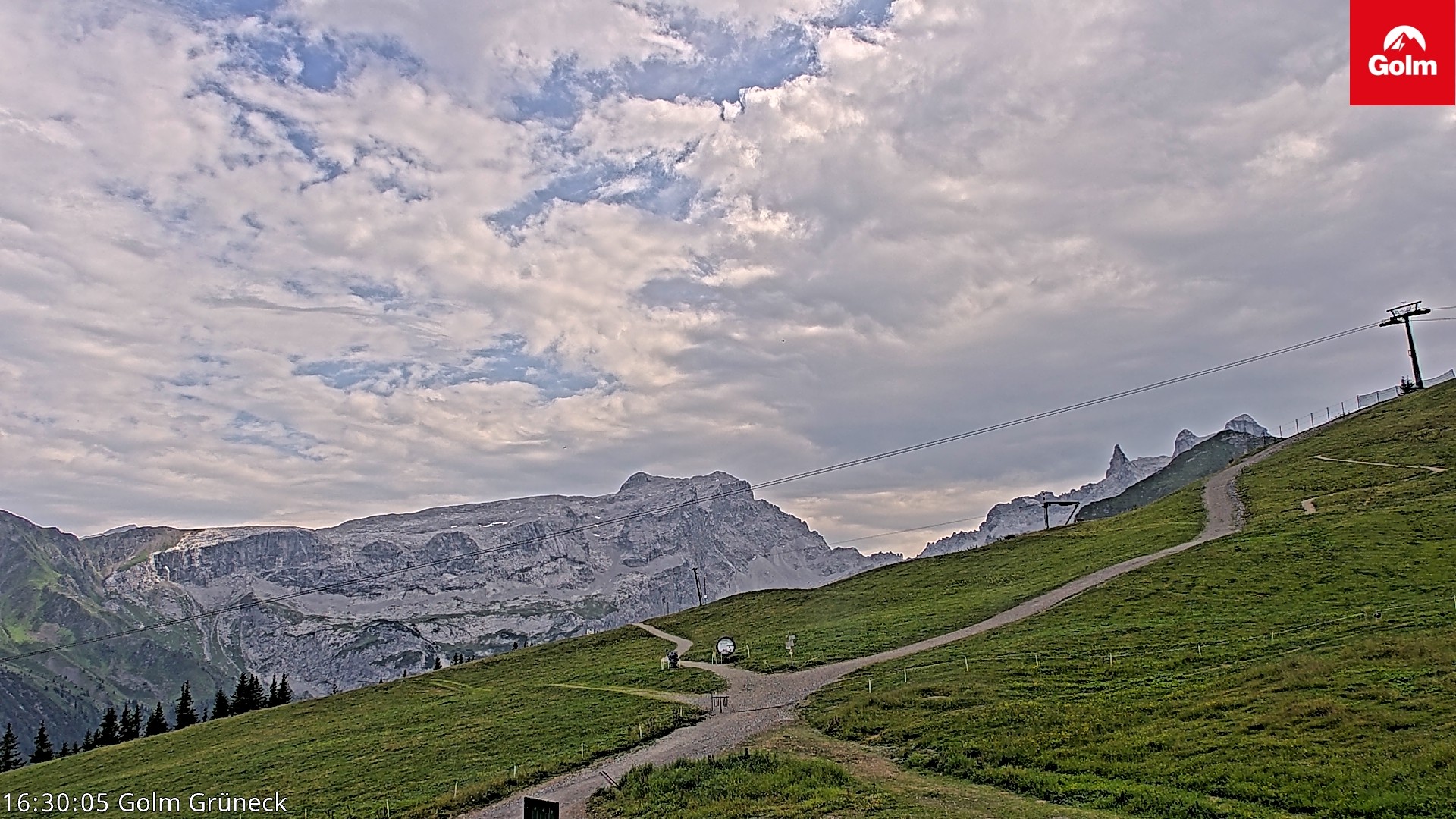 Archiv Foto Webcam Blick vom Golm auf die Tschaggunser Mittagsspitze