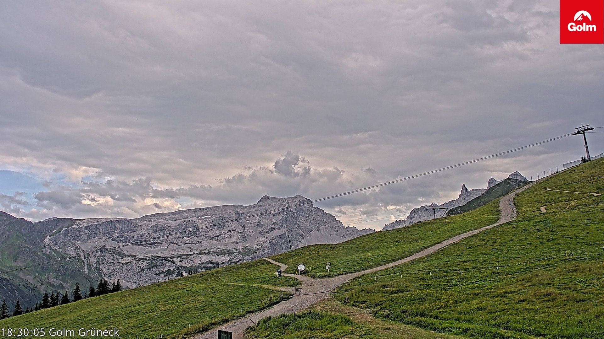 Archiv Foto Webcam Blick vom Golm auf die Tschaggunser Mittagsspitze