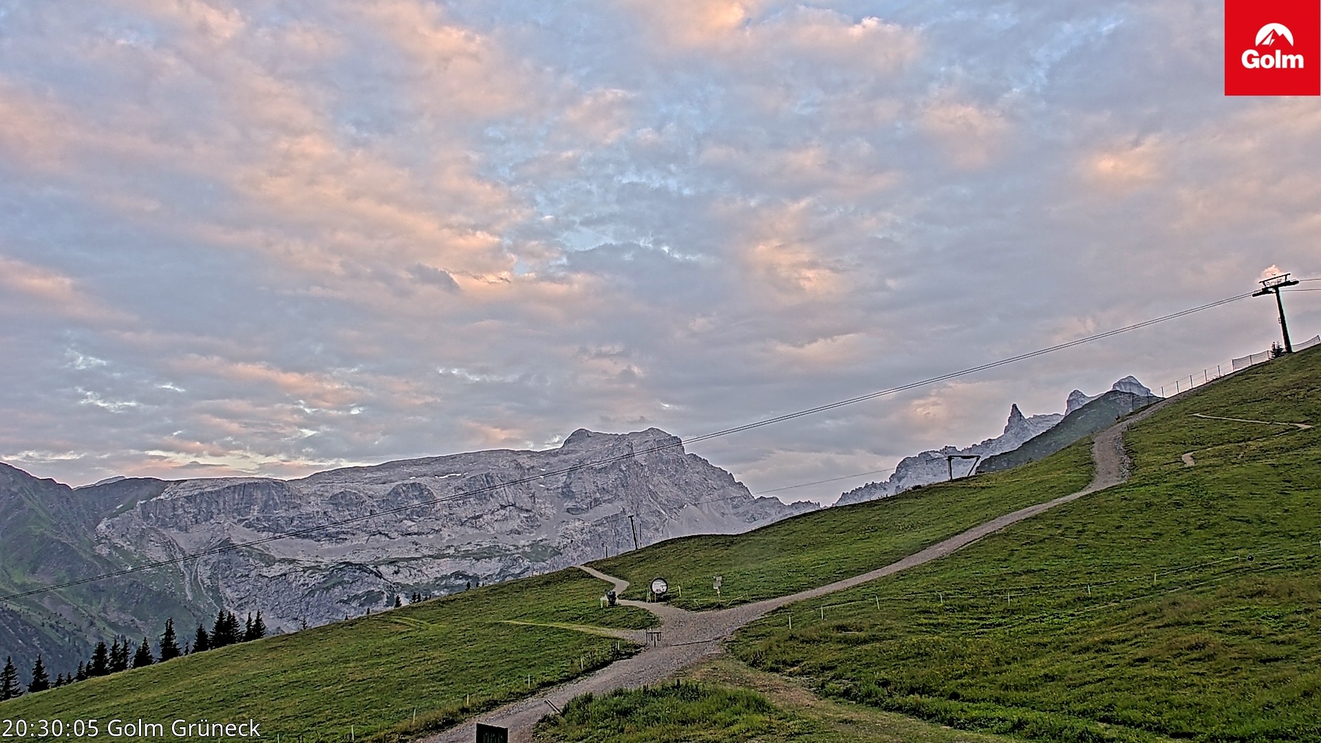 Archiv Foto Webcam Blick vom Golm auf die Tschaggunser Mittagsspitze