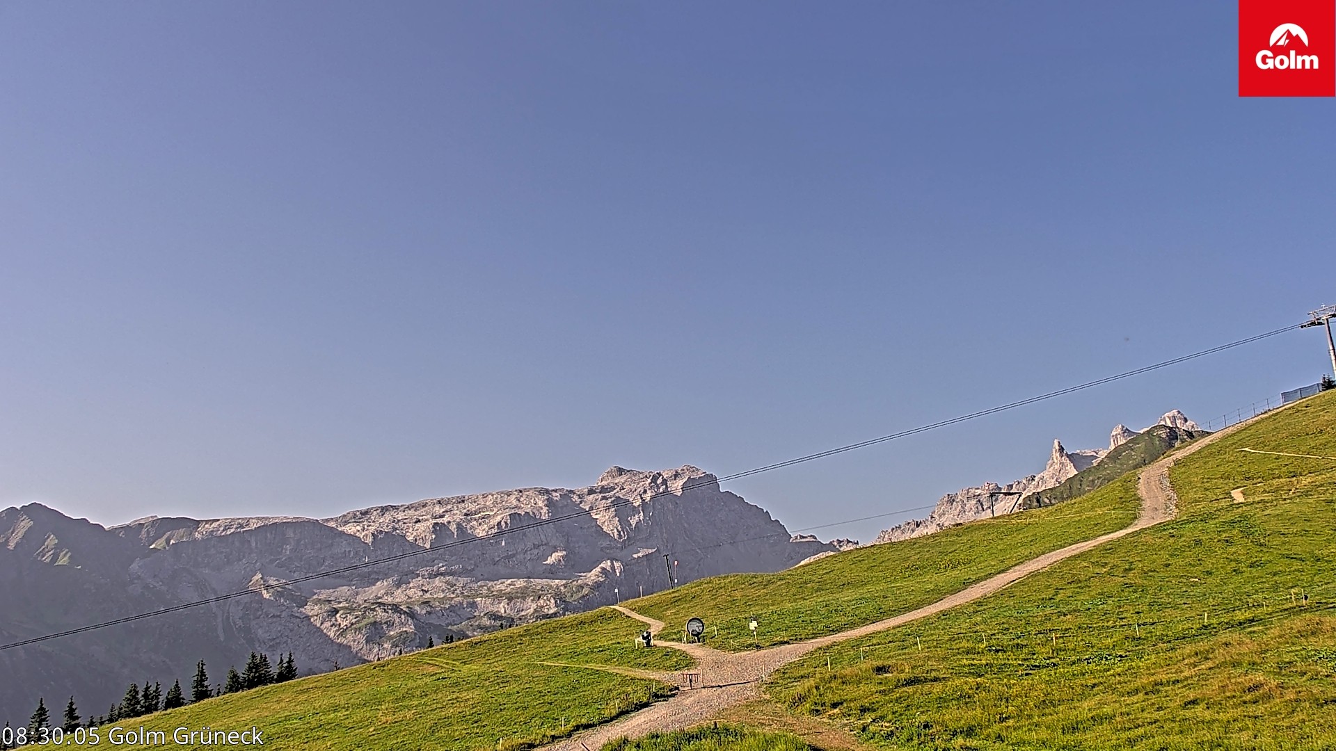 Archived image Webcam View Tschagguns Mittagsspitze from Golm