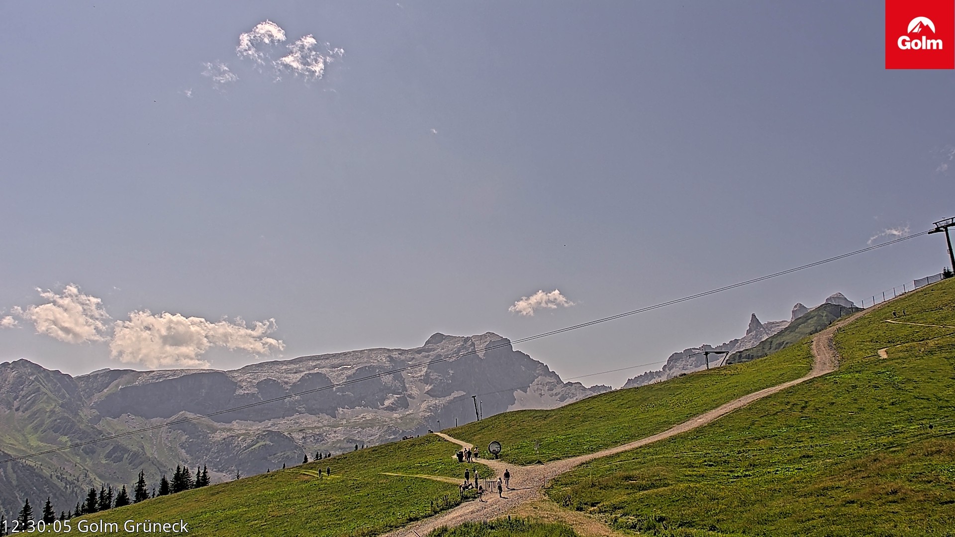 Archived image Webcam View Tschagguns Mittagsspitze from Golm
