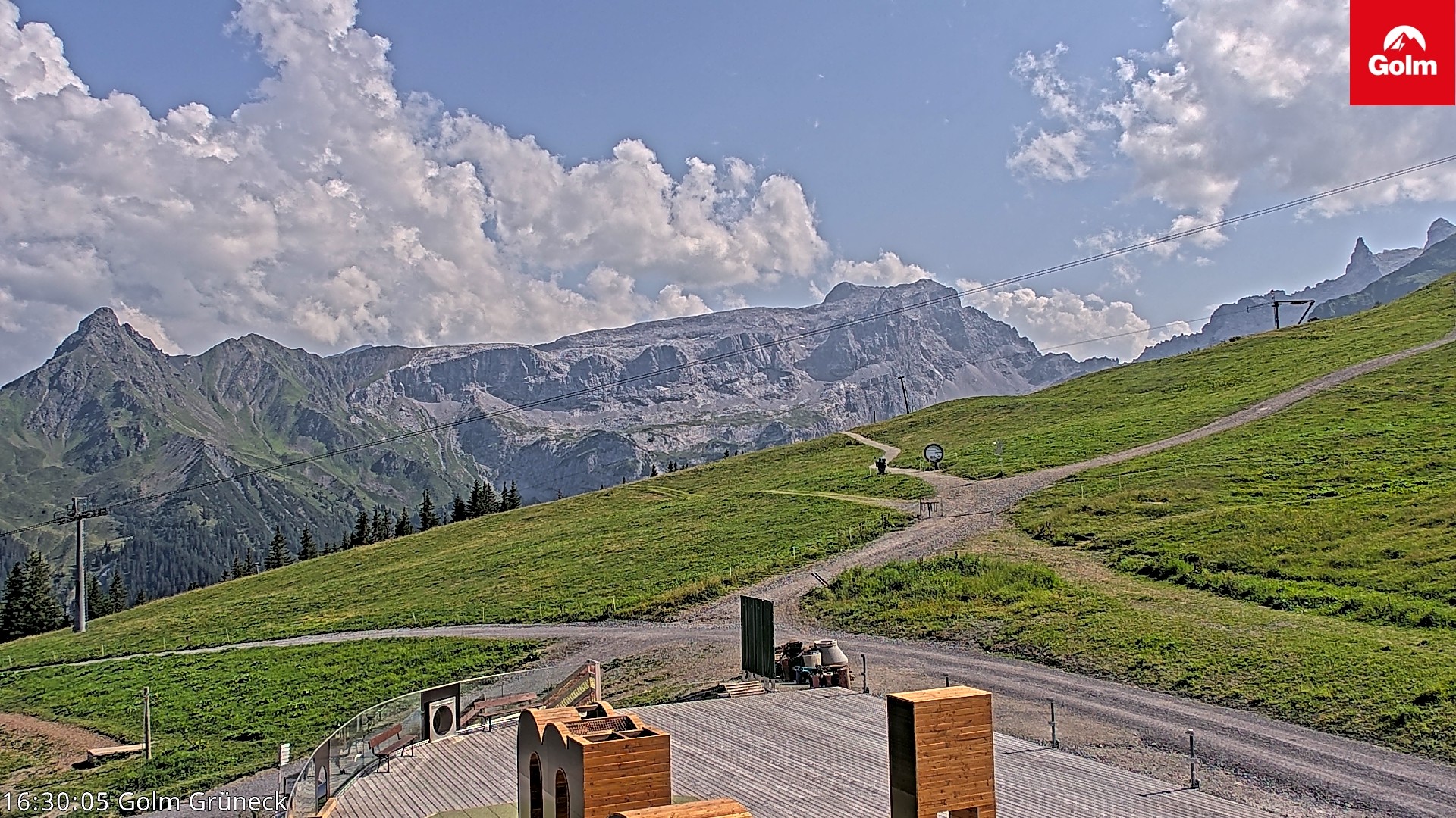 Archived image Webcam View Tschagguns Mittagsspitze from Golm
