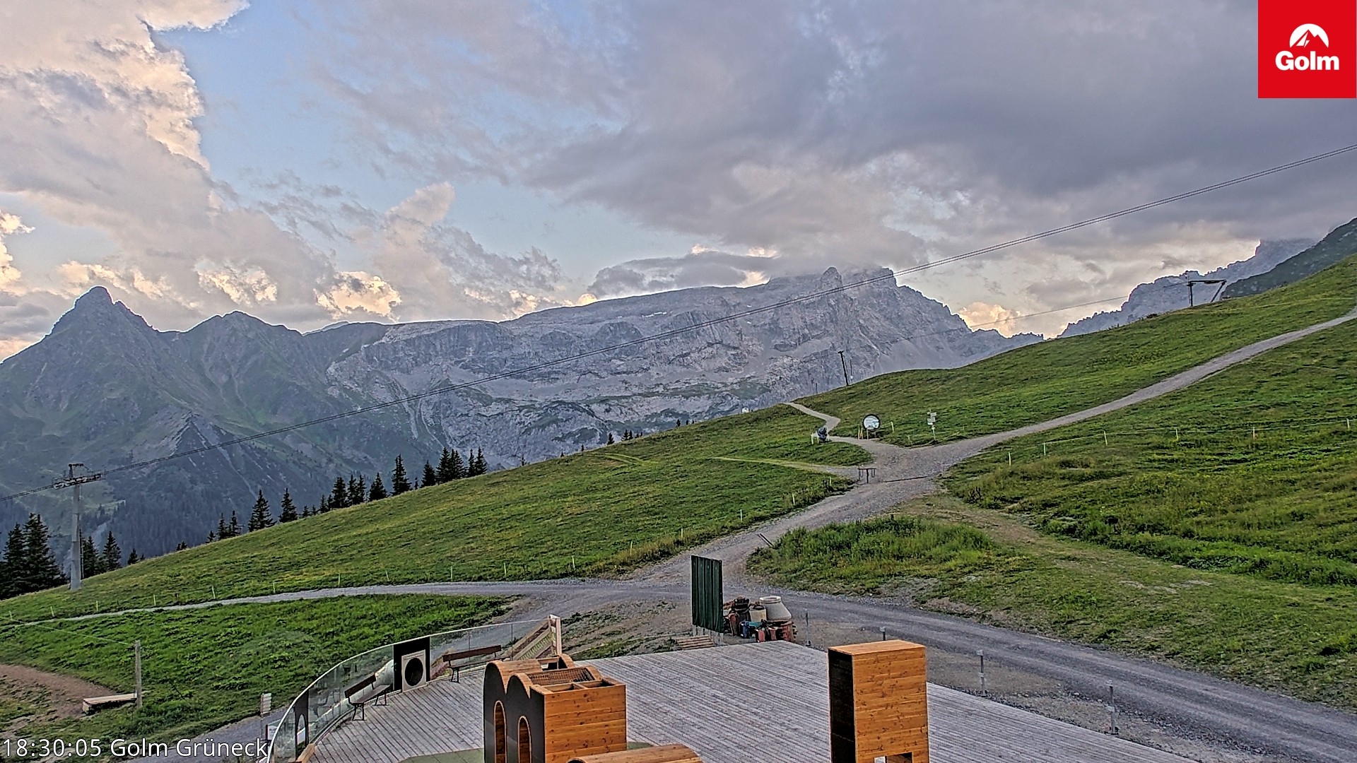 Archived image Webcam View Tschagguns Mittagsspitze from Golm
