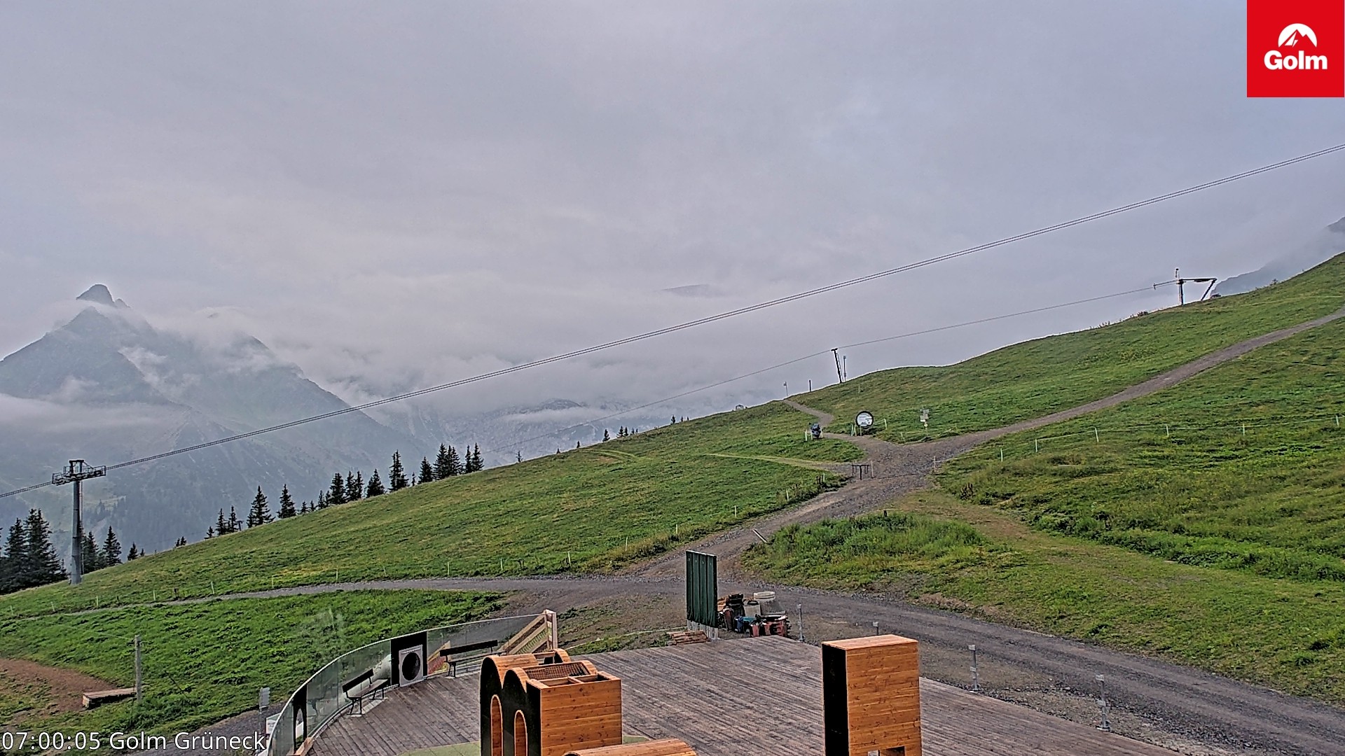 Archiv Foto Webcam Blick vom Golm auf die Tschaggunser Mittagsspitze