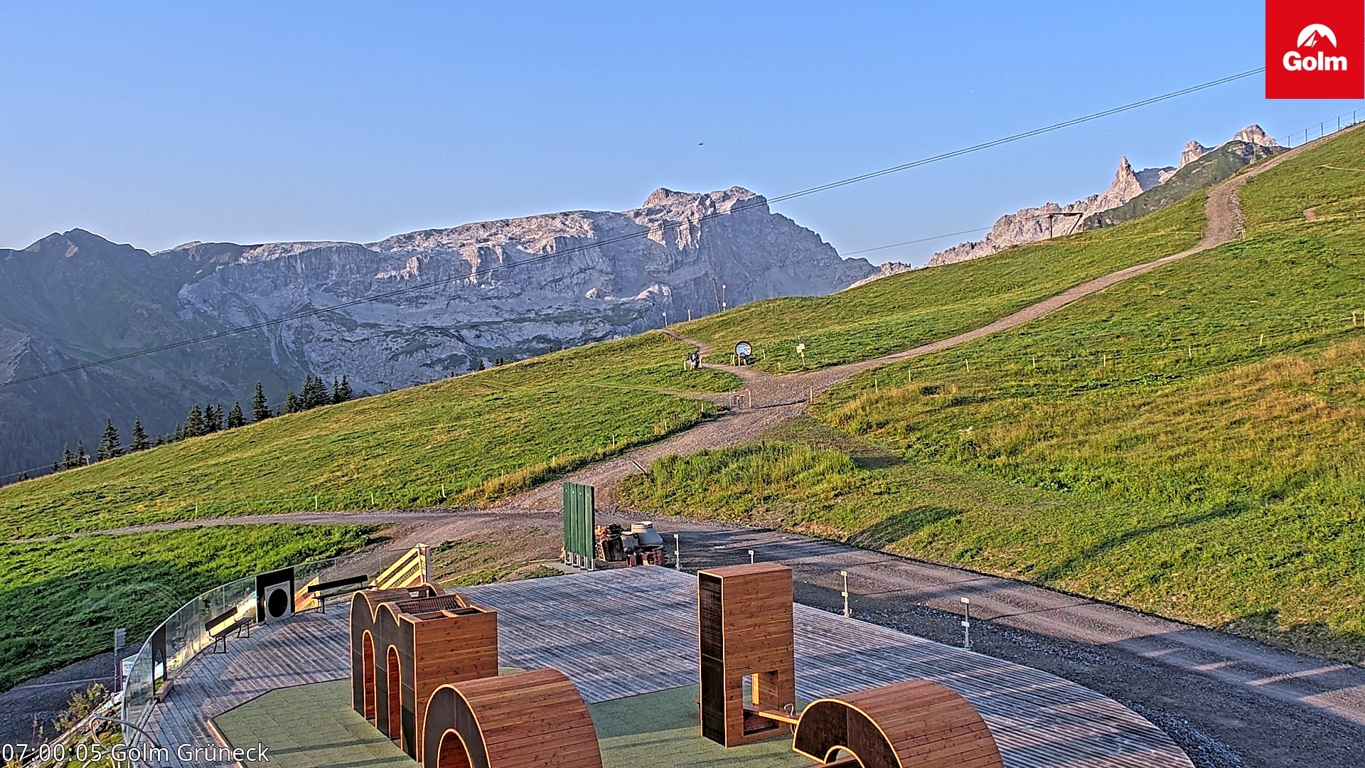 Archiv Foto Webcam Blick vom Golm auf die Tschaggunser Mittagsspitze