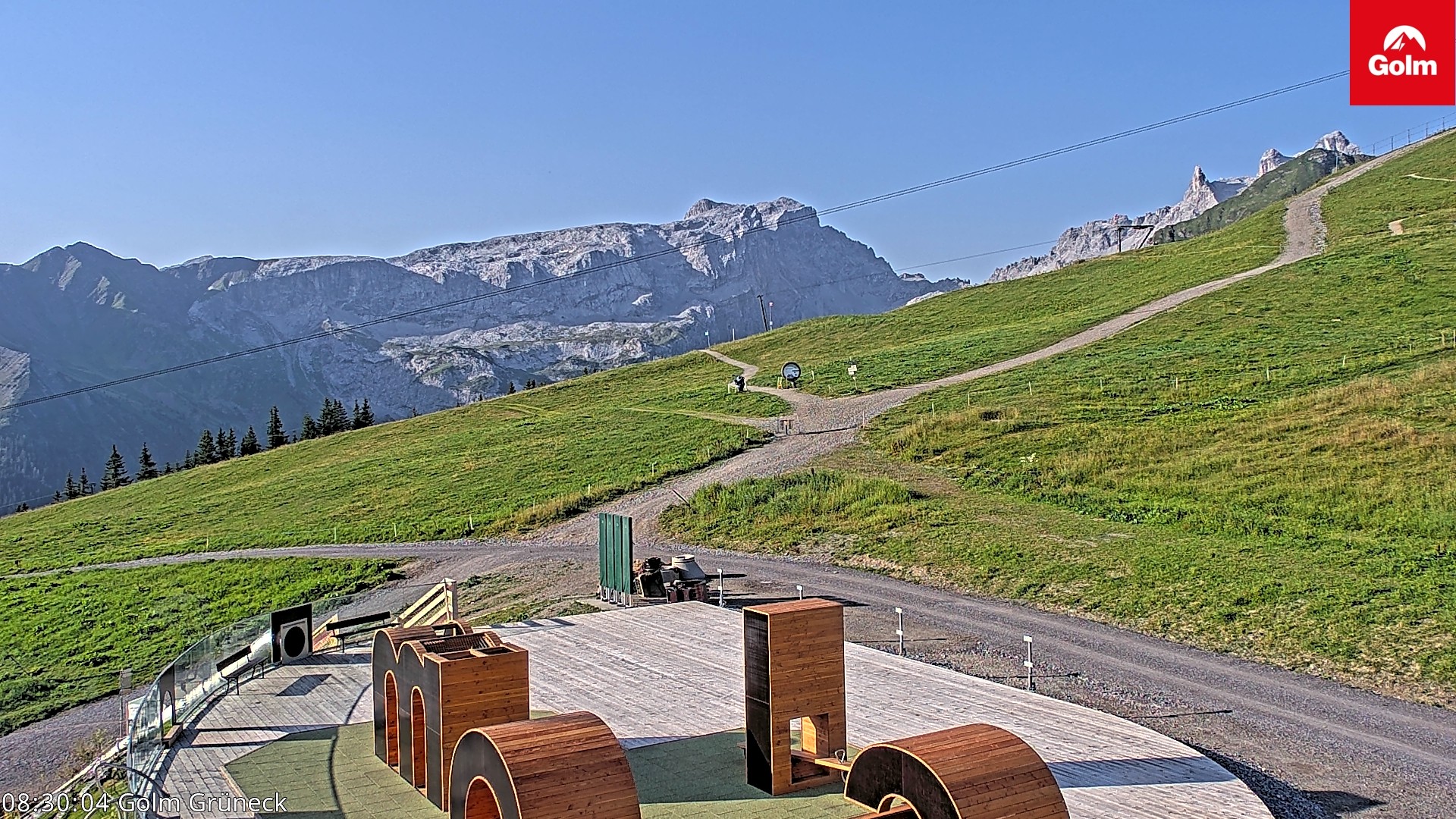 Archiv Foto Webcam Blick vom Golm auf die Tschaggunser Mittagsspitze