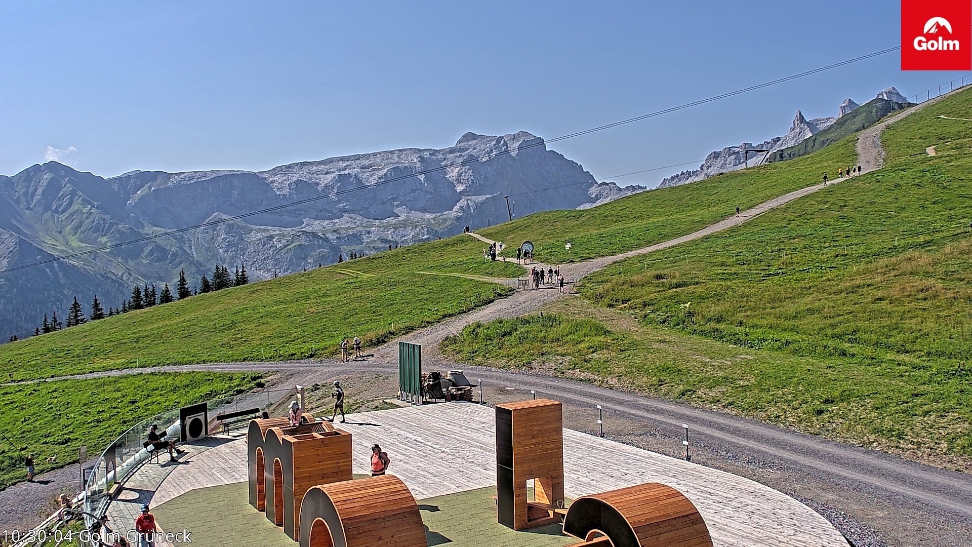 Archived image Webcam View Tschagguns Mittagsspitze from Golm