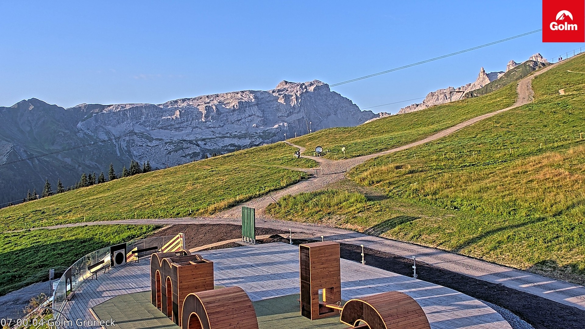 Archiv Foto Webcam Blick vom Golm auf die Tschaggunser Mittagsspitze