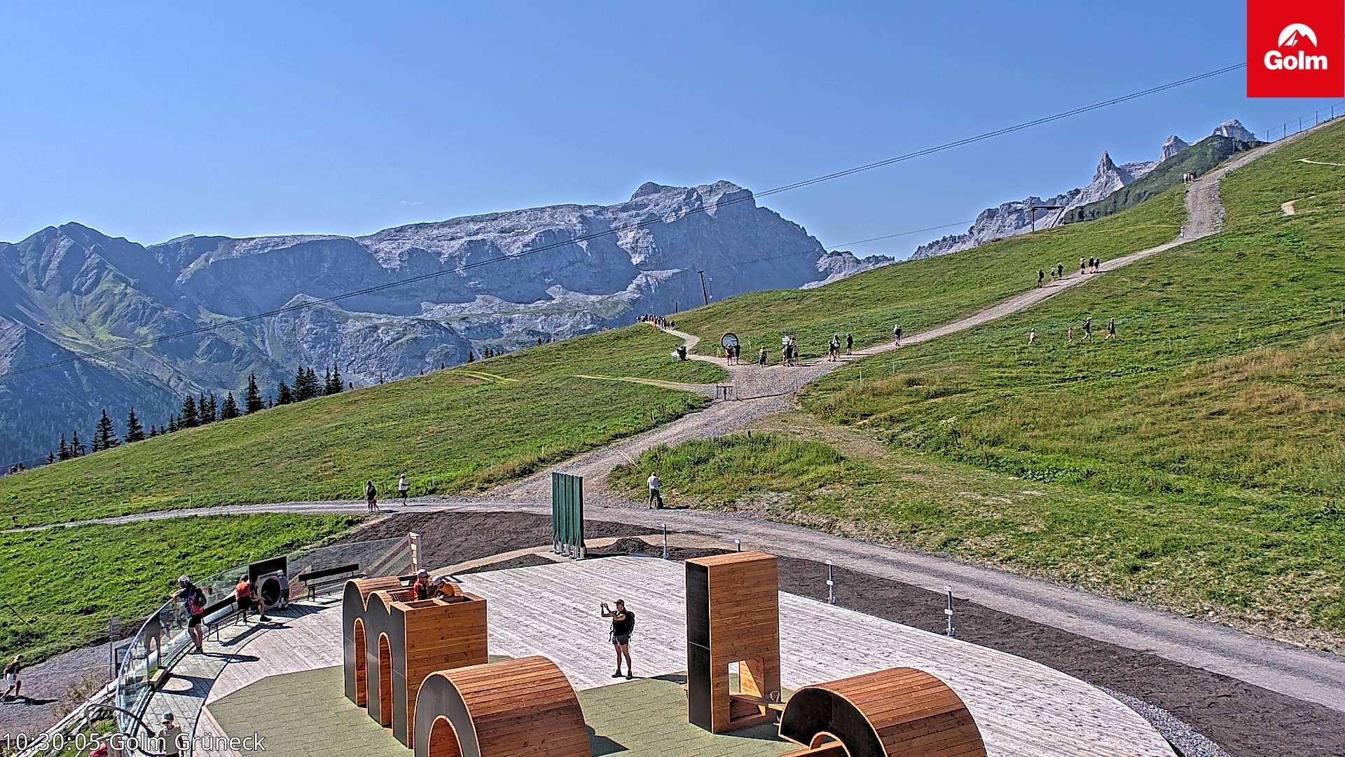 Archiv Foto Webcam Blick vom Golm auf die Tschaggunser Mittagsspitze