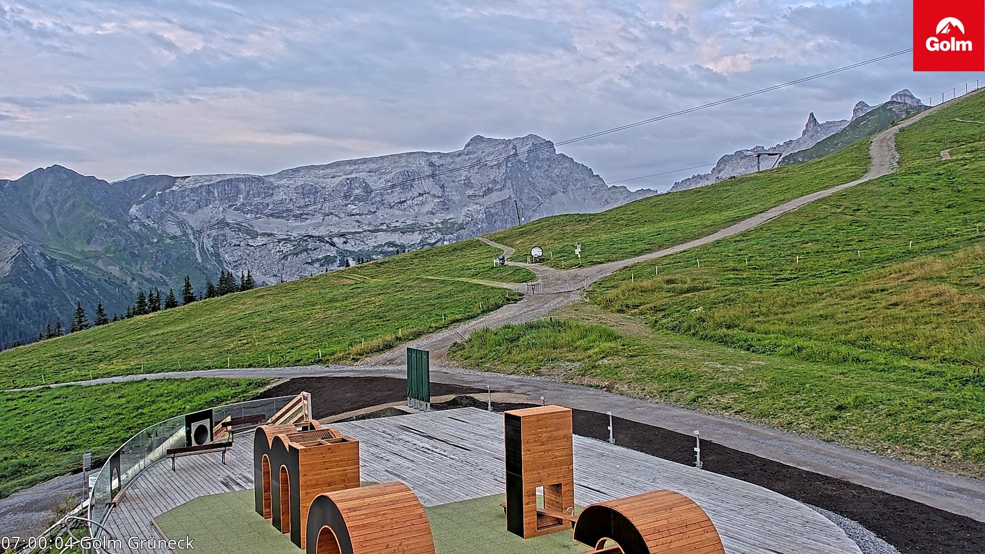 Archiv Foto Webcam Blick vom Golm auf die Tschaggunser Mittagsspitze