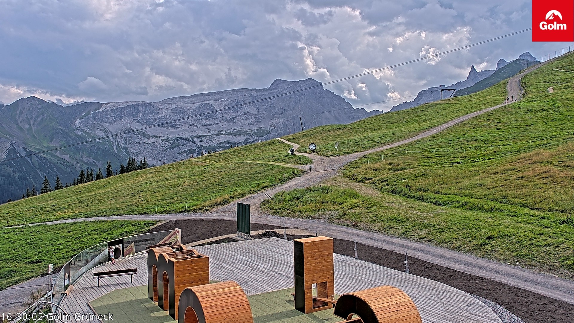 Archiv Foto Webcam Blick vom Golm auf die Tschaggunser Mittagsspitze