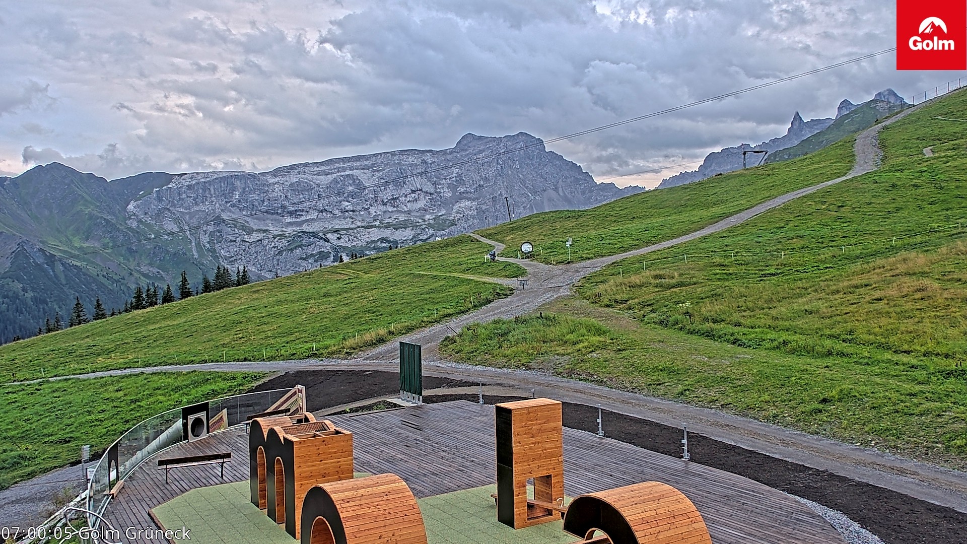 Archiv Foto Webcam Blick vom Golm auf die Tschaggunser Mittagsspitze