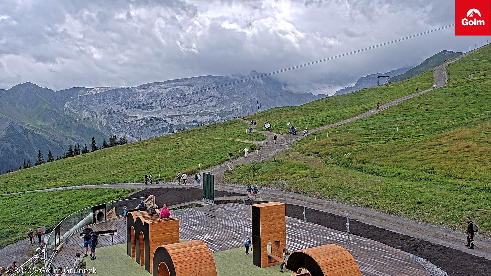Archiv Foto Webcam Blick vom Golm auf die Tschaggunser Mittagsspitze