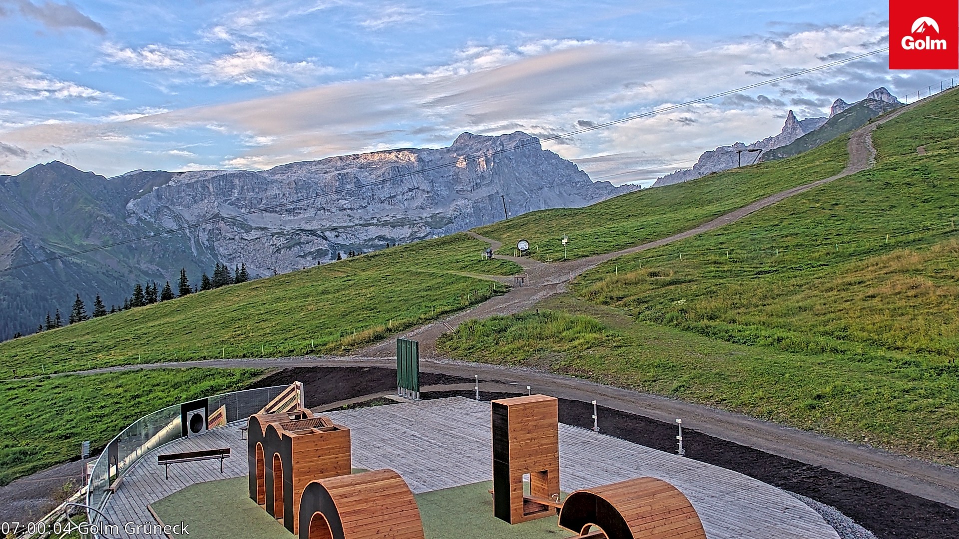 Archived image Webcam View Tschagguns Mittagsspitze from Golm