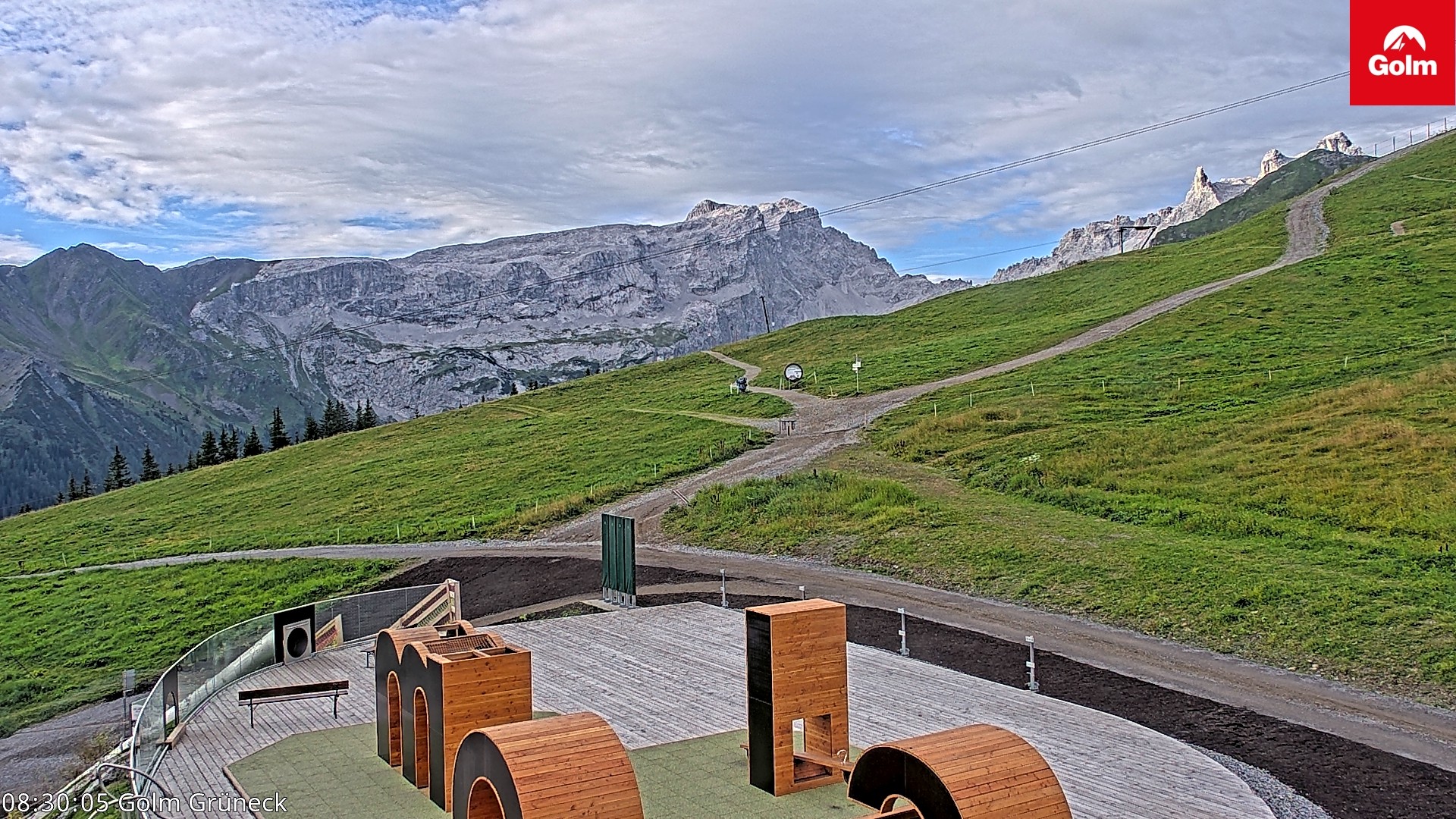 Archived image Webcam View Tschagguns Mittagsspitze from Golm