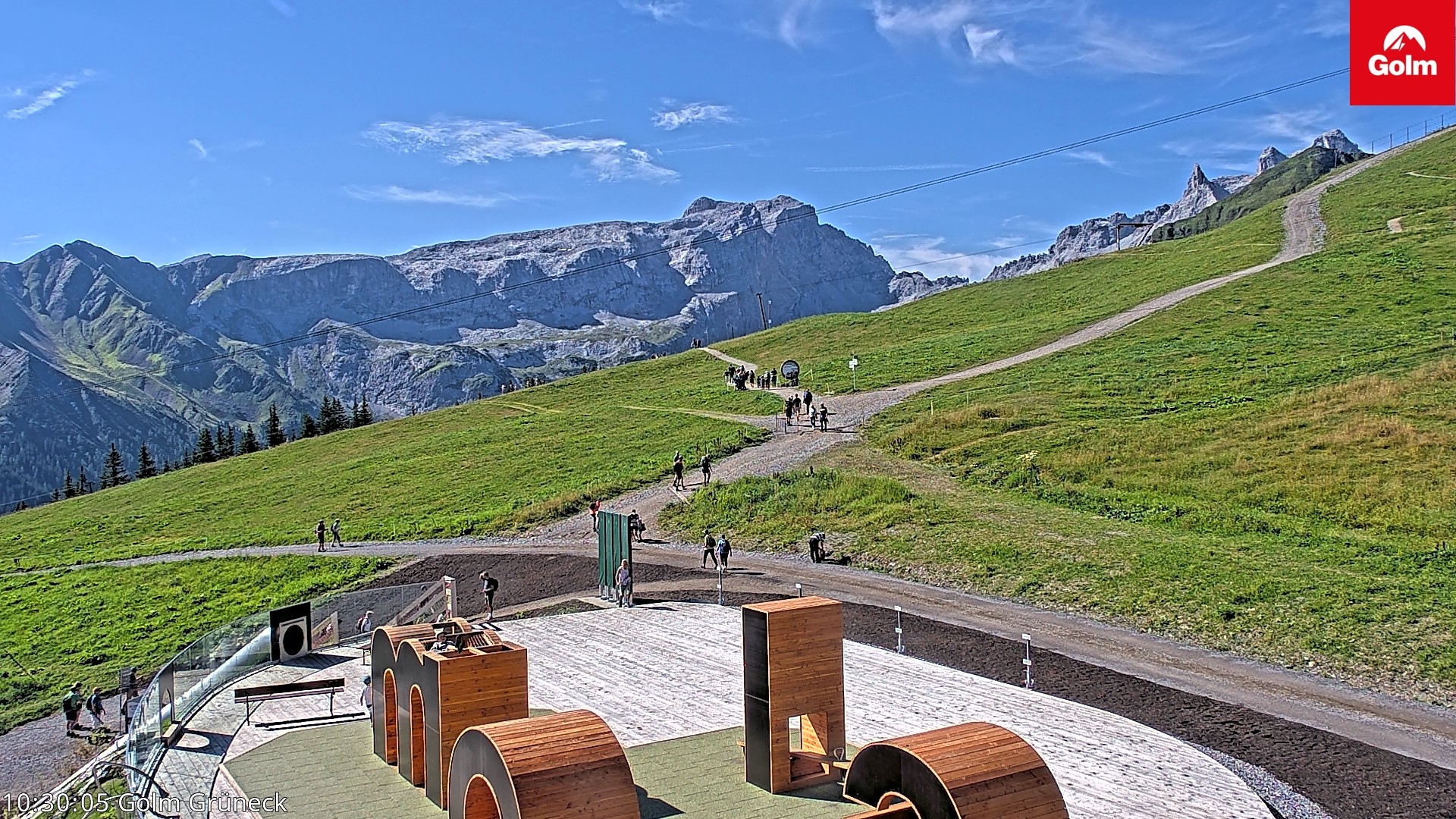 Archived image Webcam View Tschagguns Mittagsspitze from Golm