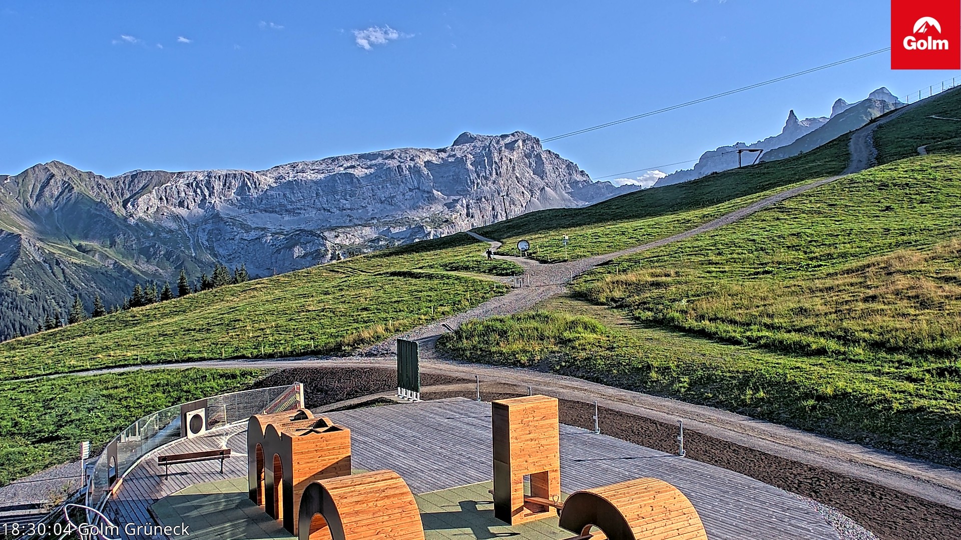 Archived image Webcam View Tschagguns Mittagsspitze from Golm