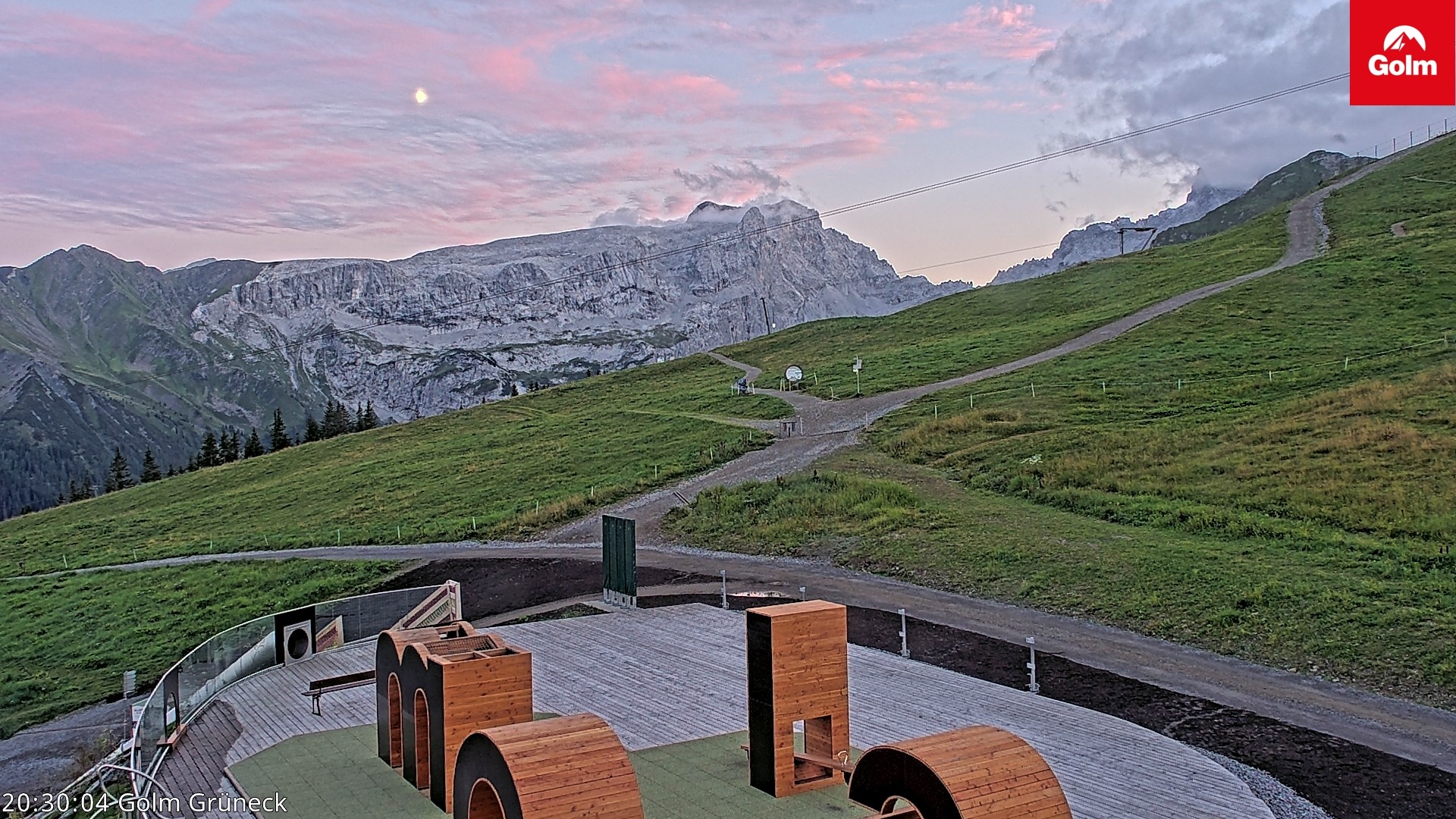 Archiv Foto Webcam Blick vom Golm auf die Tschaggunser Mittagsspitze
