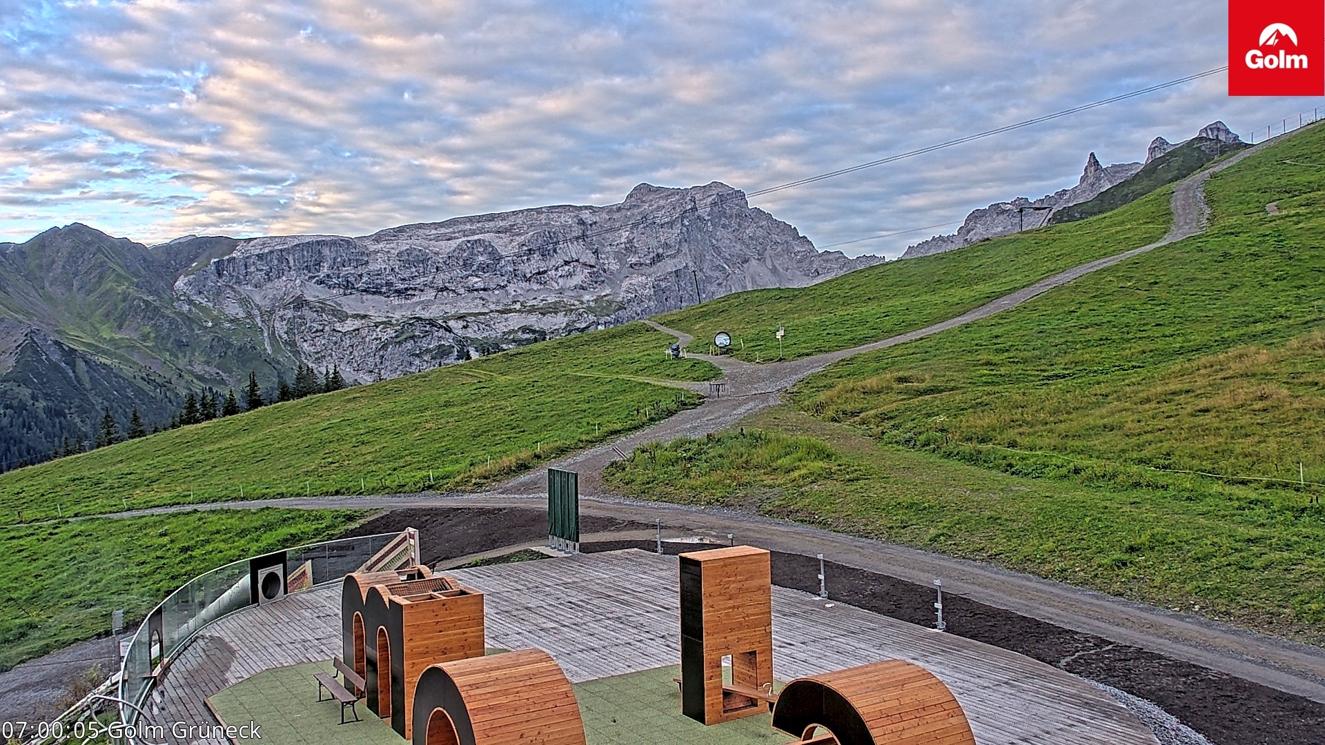 Archiv Foto Webcam Blick vom Golm auf die Tschaggunser Mittagsspitze