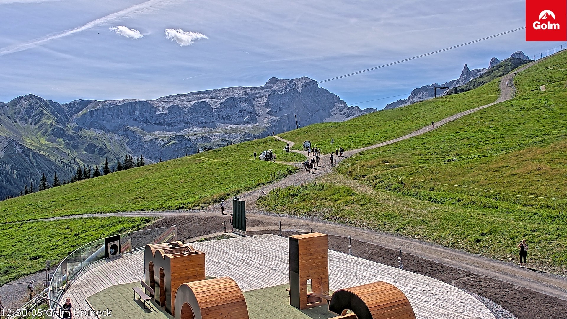 Archiv Foto Webcam Blick vom Golm auf die Tschaggunser Mittagsspitze