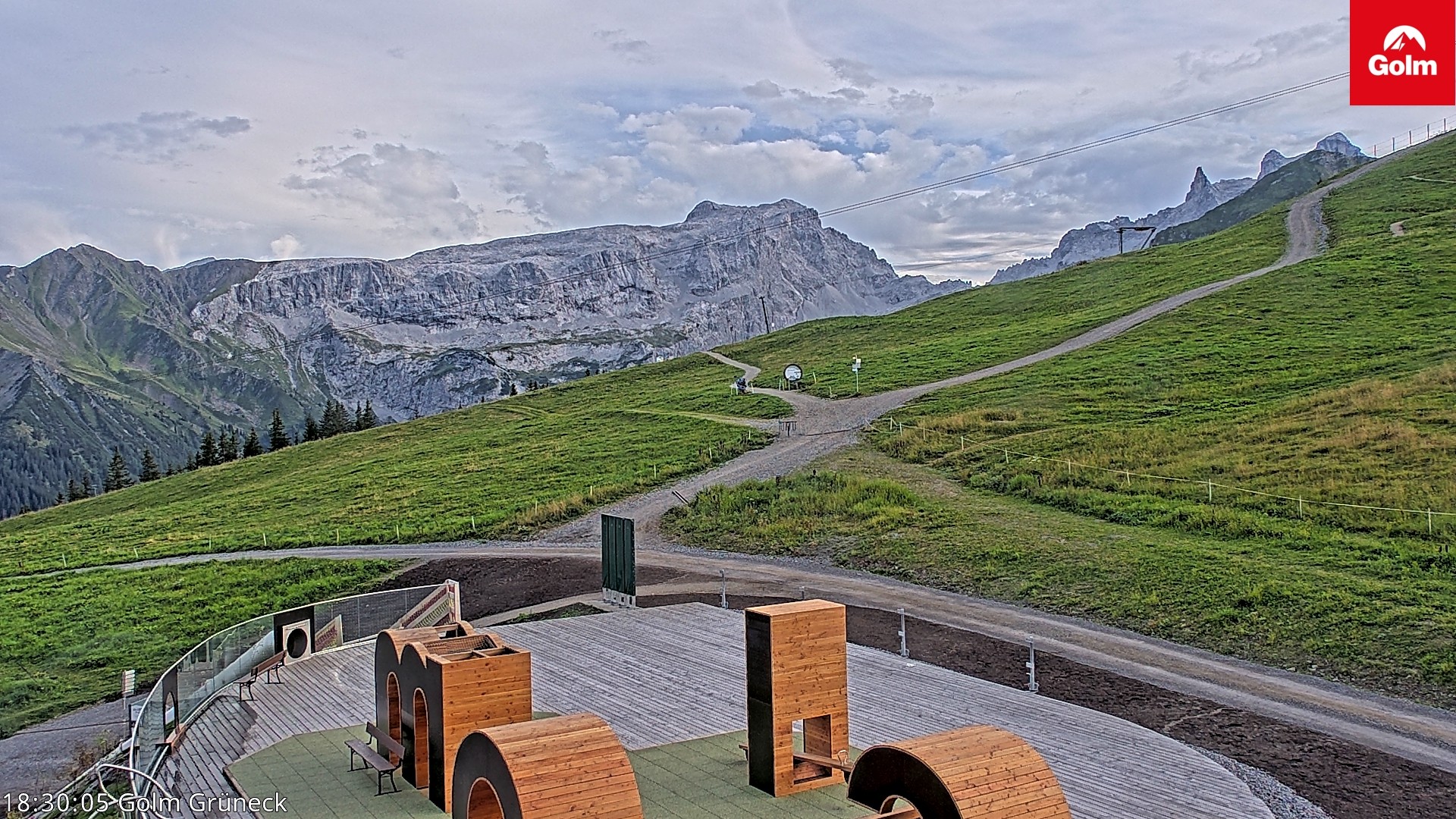 Archiv Foto Webcam Blick vom Golm auf die Tschaggunser Mittagsspitze