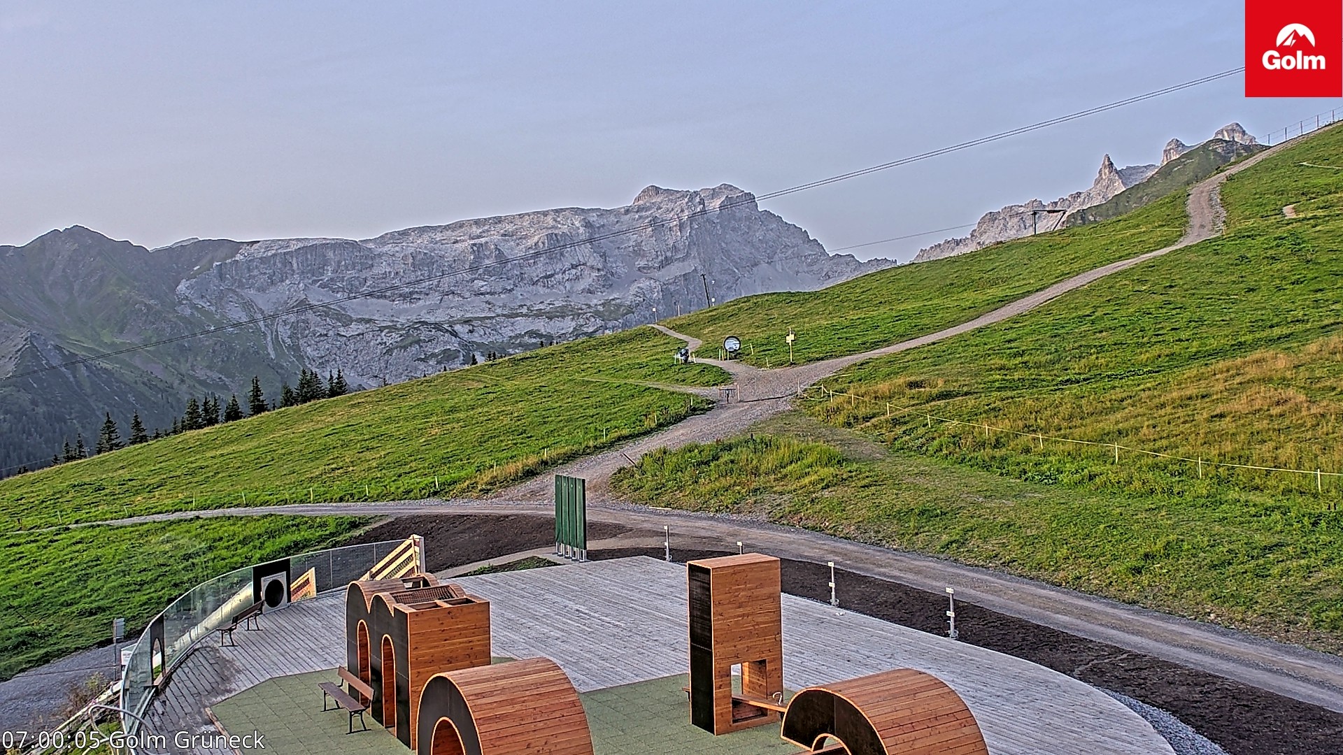 Archiv Foto Webcam Blick vom Golm auf die Tschaggunser Mittagsspitze