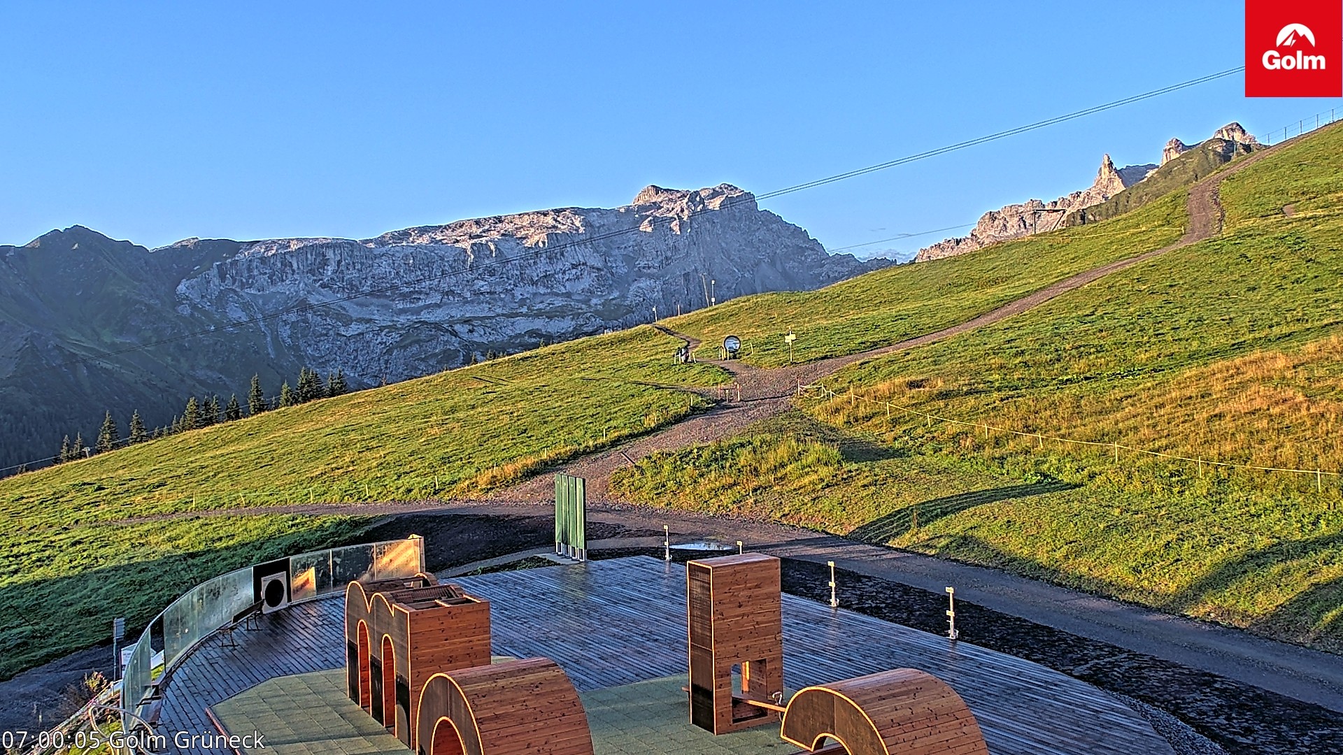 Archiv Foto Webcam Blick vom Golm auf die Tschaggunser Mittagsspitze