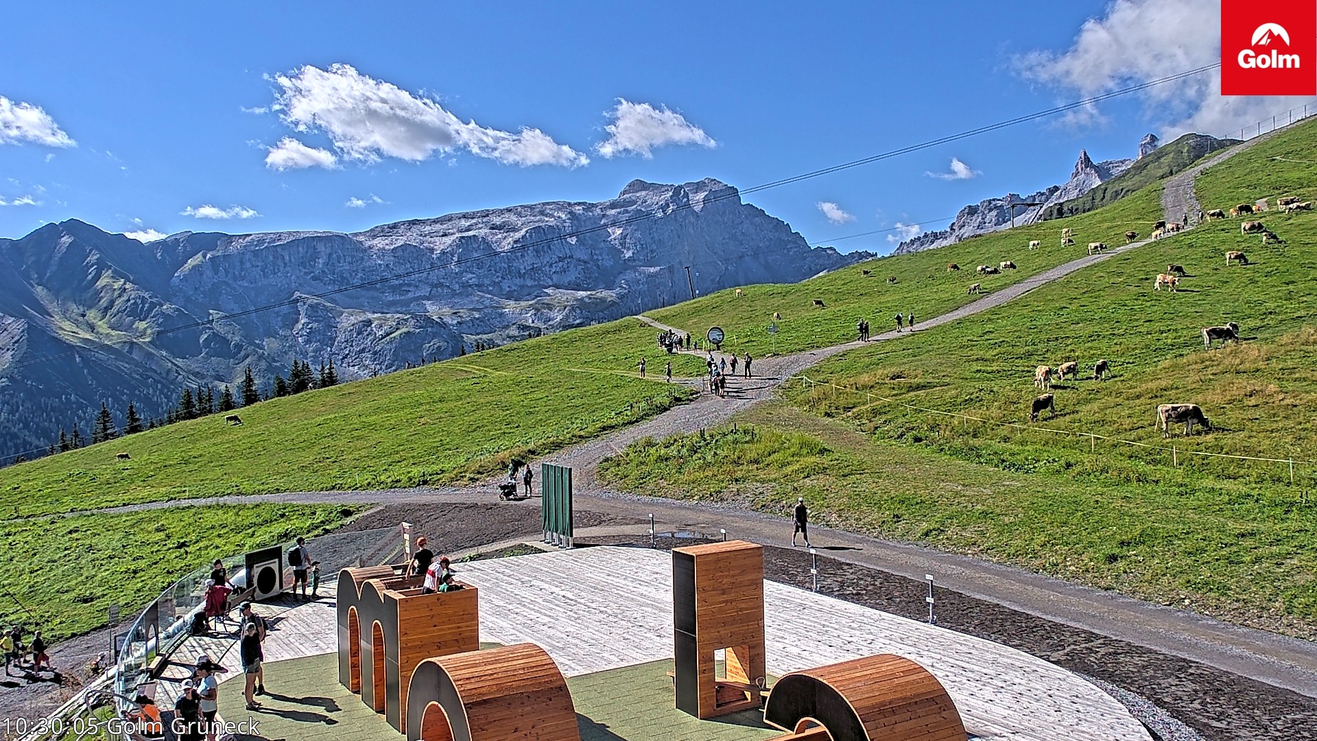 Archiv Foto Webcam Blick vom Golm auf die Tschaggunser Mittagsspitze