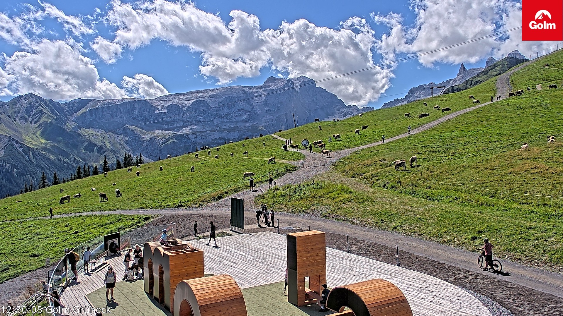 Archiv Foto Webcam Blick vom Golm auf die Tschaggunser Mittagsspitze