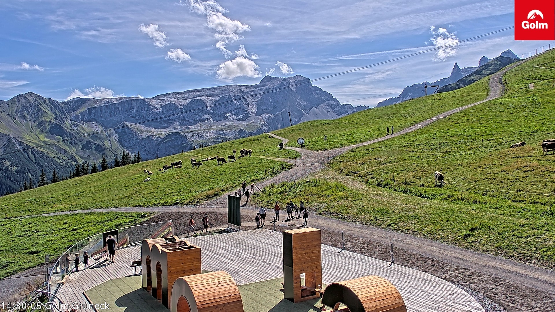 Archiv Foto Webcam Blick vom Golm auf die Tschaggunser Mittagsspitze