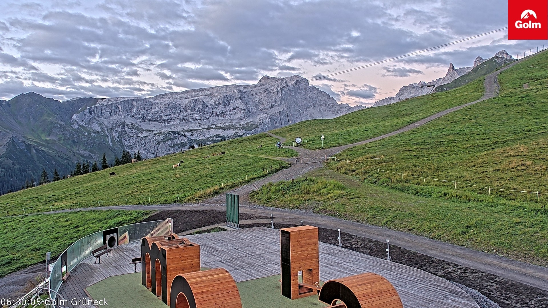 Archiv Foto Webcam Blick vom Golm auf die Tschaggunser Mittagsspitze