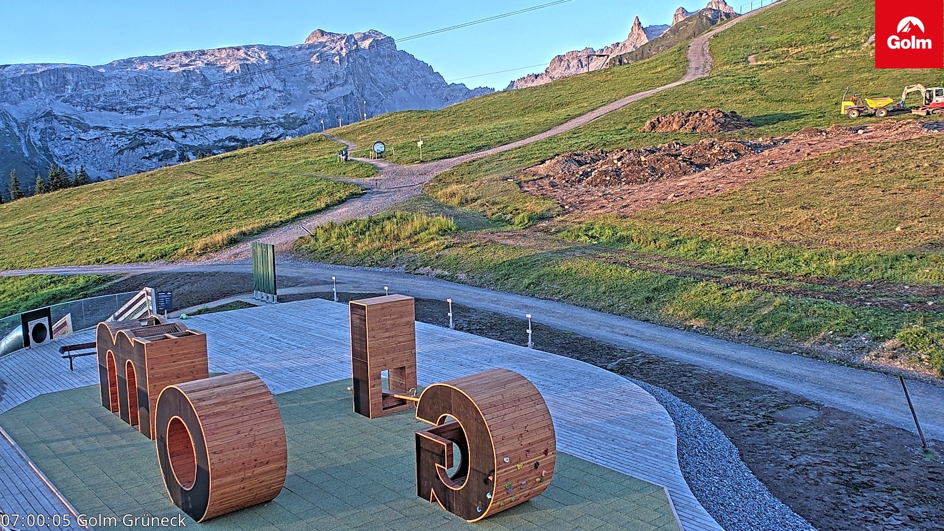 Archiv Foto Webcam Blick vom Golm auf die Tschaggunser Mittagsspitze