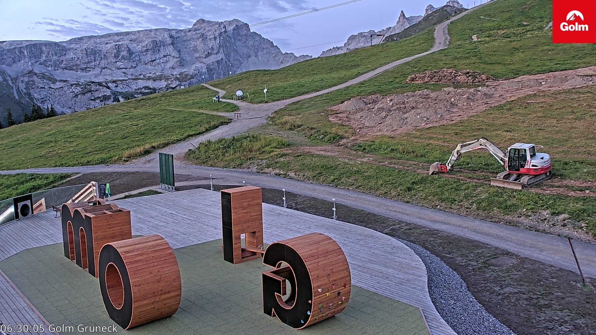 Archiv Foto Webcam Blick vom Golm auf die Tschaggunser Mittagsspitze