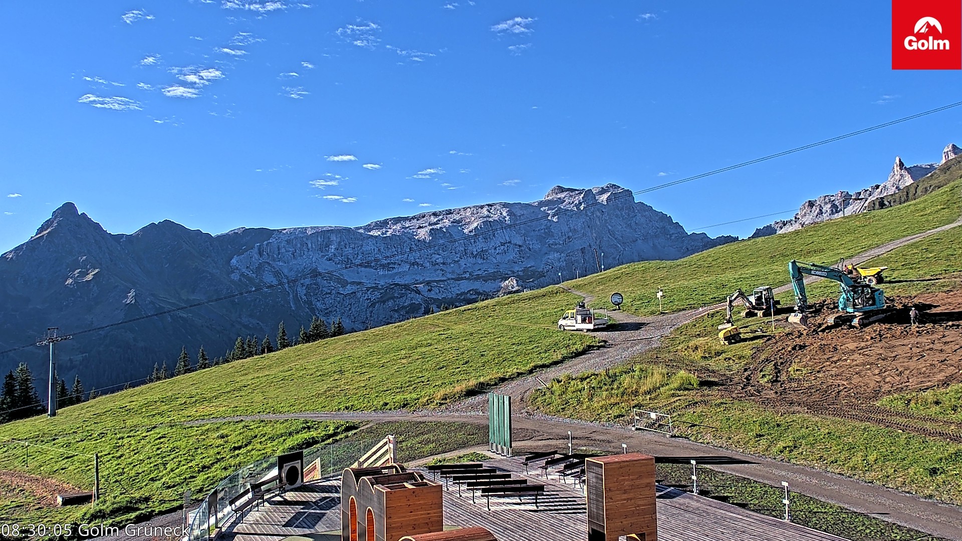 Archived image Webcam View Tschagguns Mittagsspitze from Golm