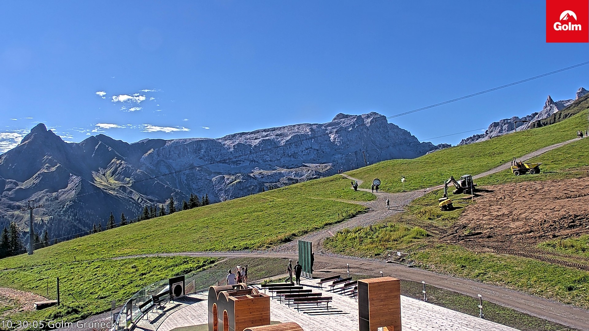 Archived image Webcam View Tschagguns Mittagsspitze from Golm