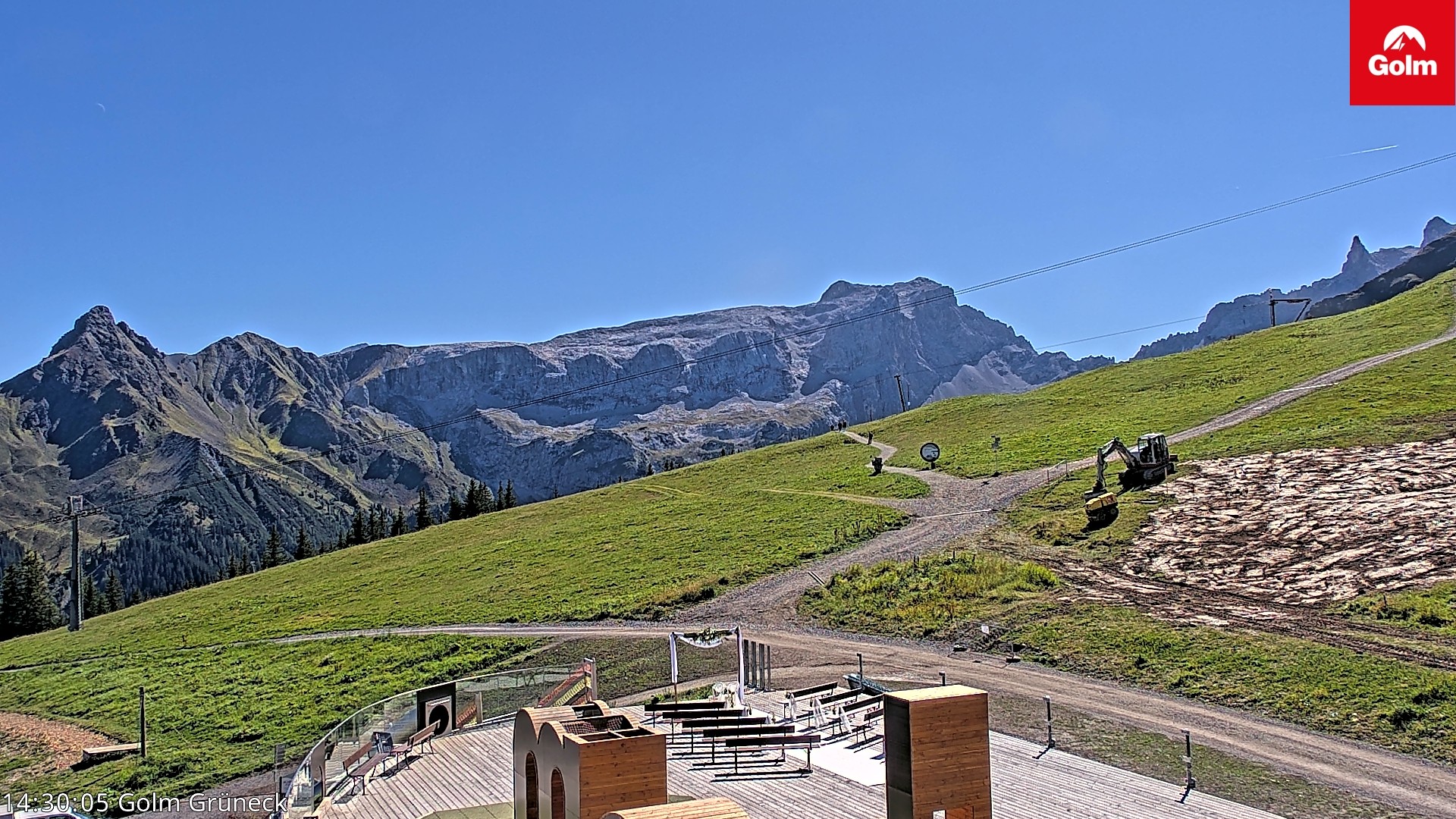 Archived image Webcam View Tschagguns Mittagsspitze from Golm