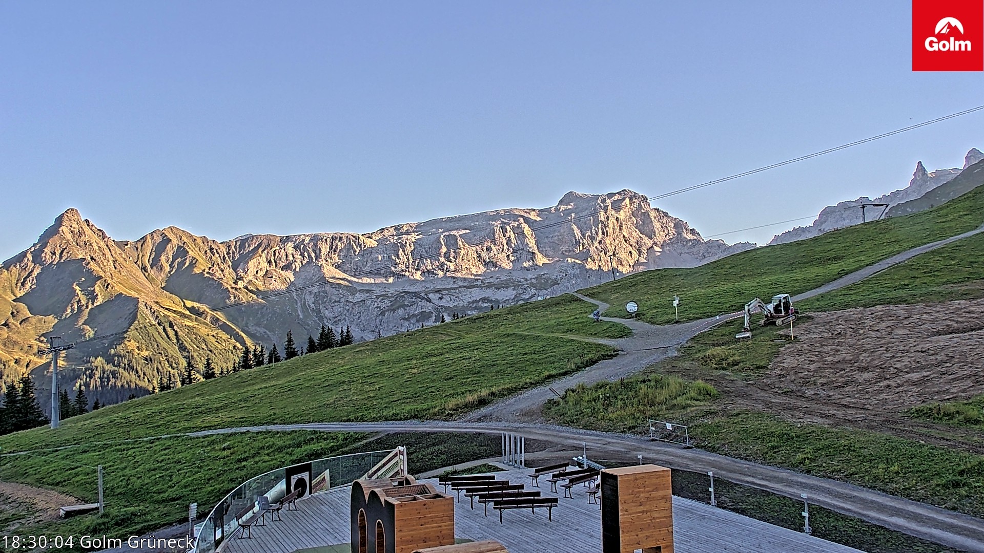 Archiv Foto Webcam Blick vom Golm auf die Tschaggunser Mittagsspitze