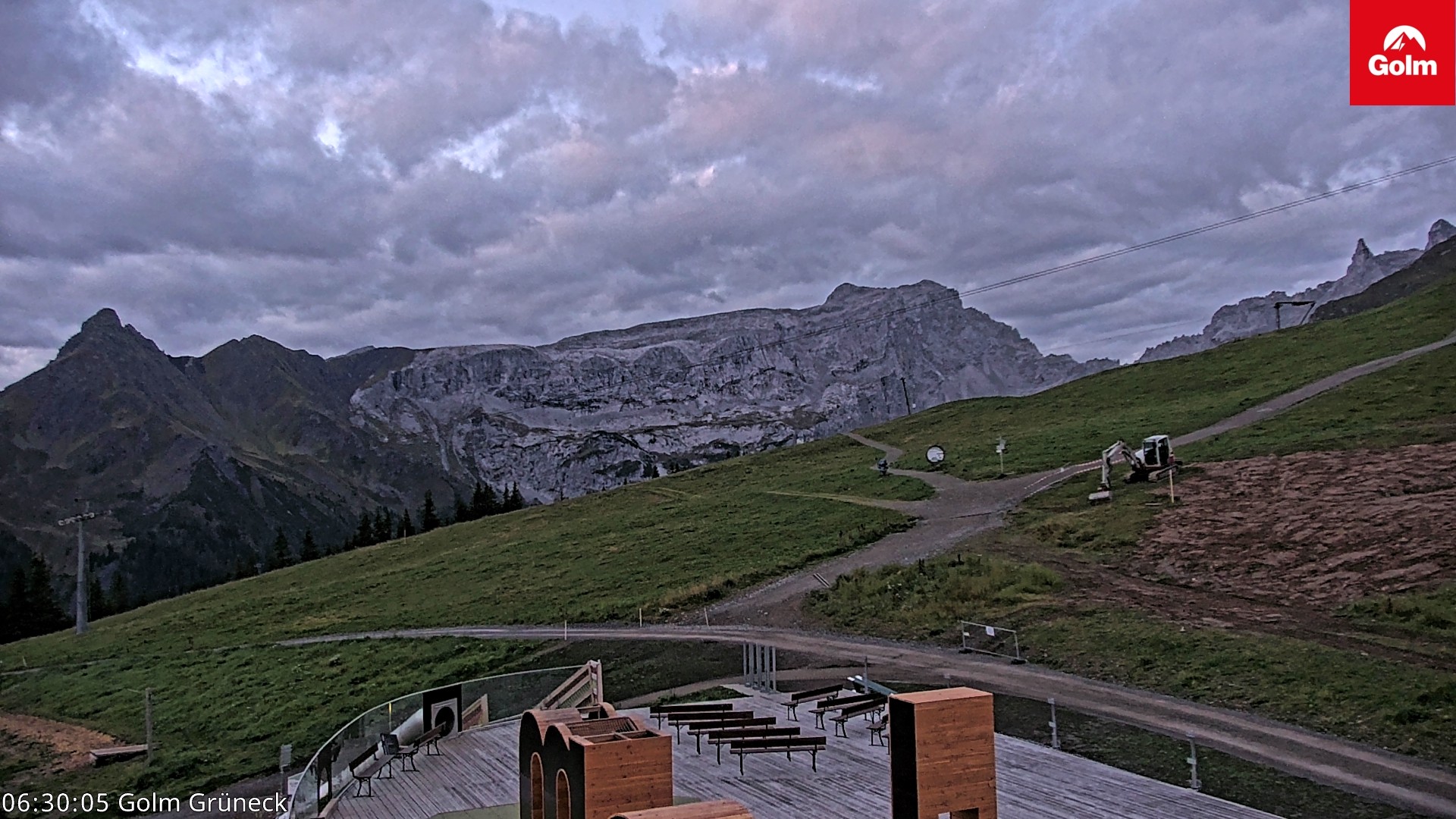 Archiv Foto Webcam Blick vom Golm auf die Tschaggunser Mittagsspitze
