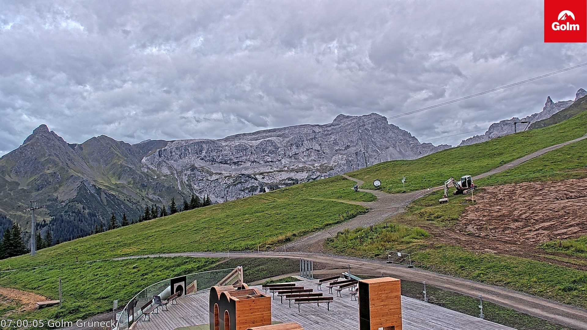 Archiv Foto Webcam Blick vom Golm auf die Tschaggunser Mittagsspitze