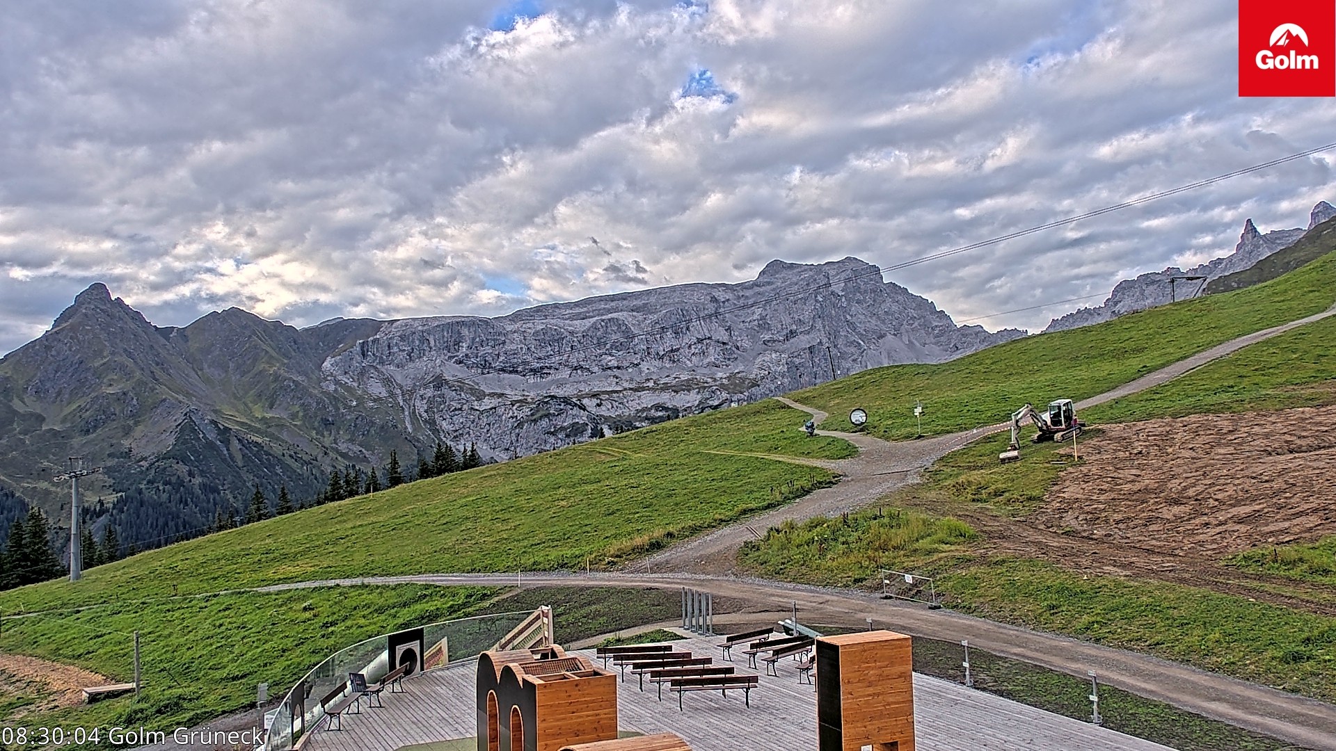 Archiv Foto Webcam Blick vom Golm auf die Tschaggunser Mittagsspitze