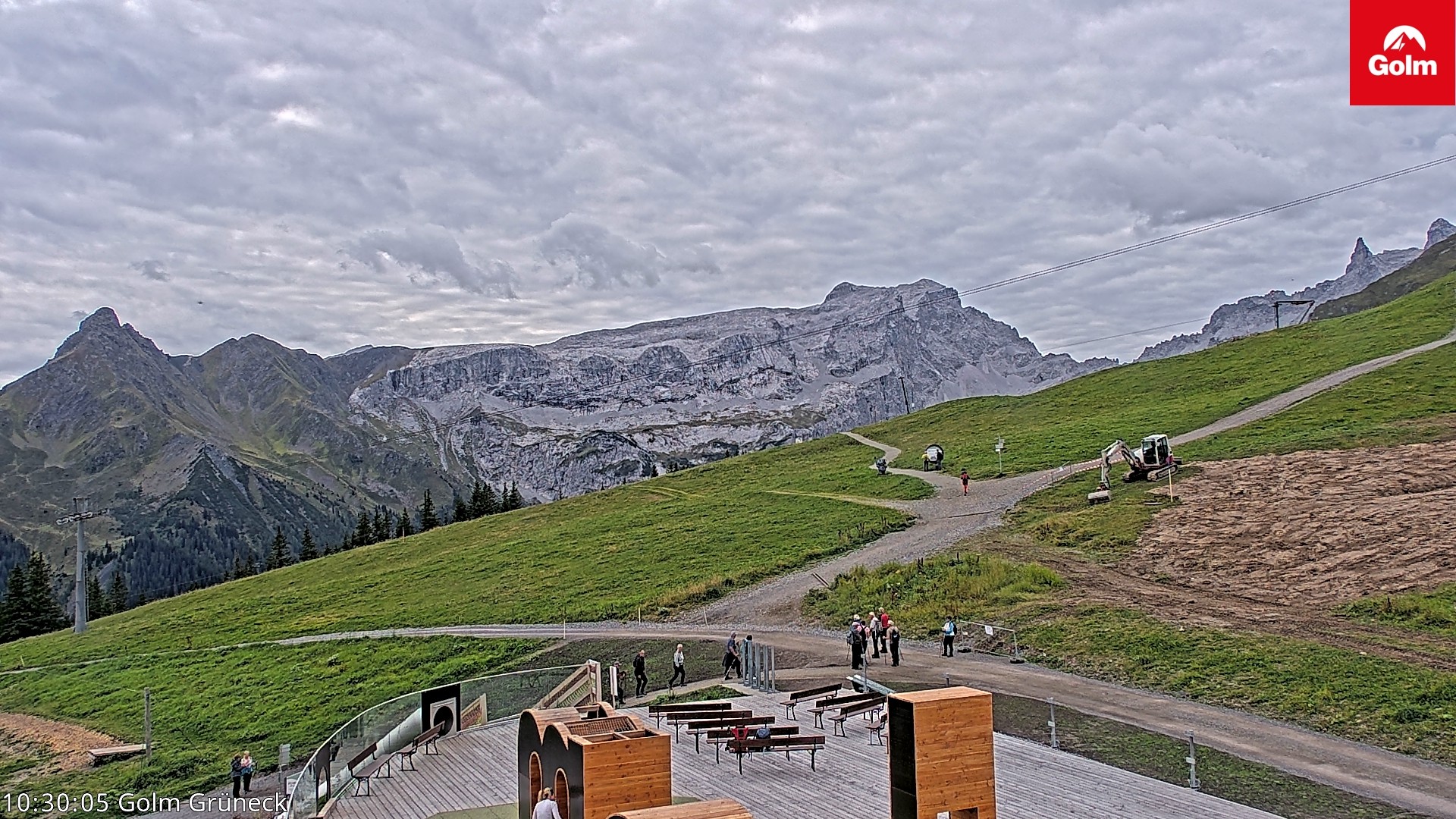 Archiv Foto Webcam Blick vom Golm auf die Tschaggunser Mittagsspitze